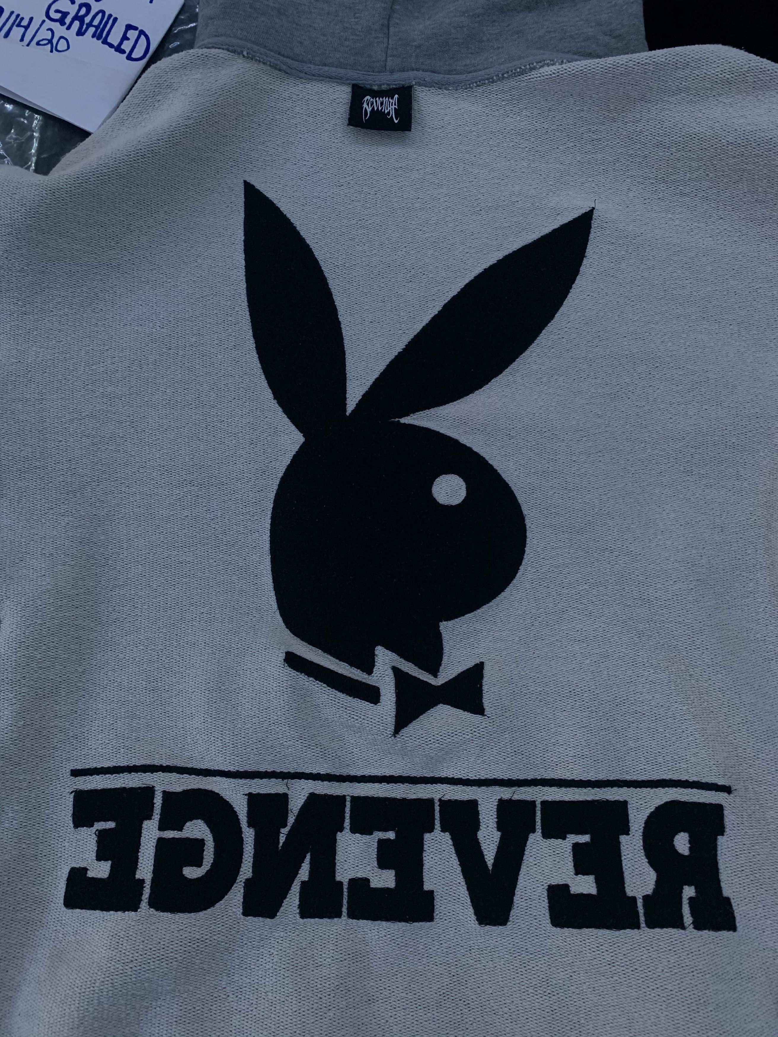 Playboy × Revenge Revenge x Playboy Grey Embroidered Trademark Hoodie Size US S / EU 44-46 / 1 - 5 Thumbnail