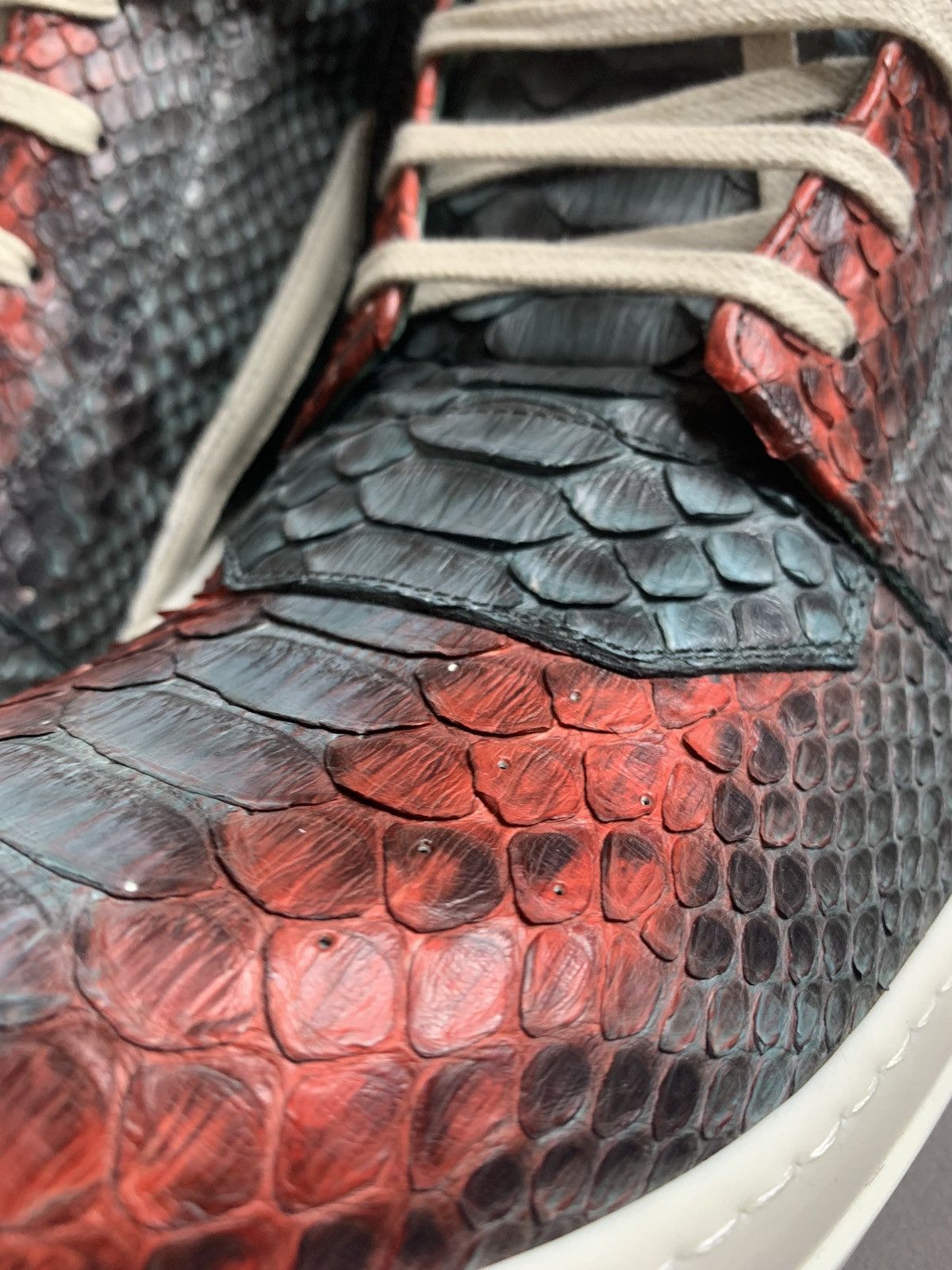 Rick Owens RARE PYTHON LEATHER GEOBASKETS!!! EU45 Size US 12 / EU 45 - 3 Thumbnail