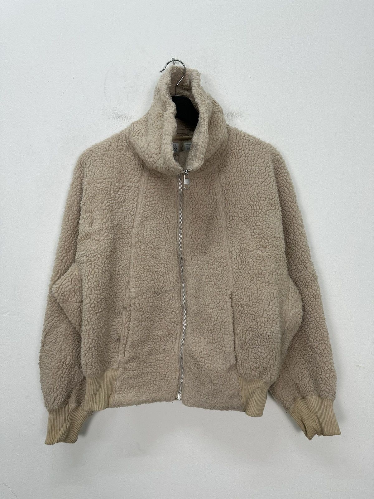 90s AGNES B TRENCH COAT WOOL RARE DESIGN