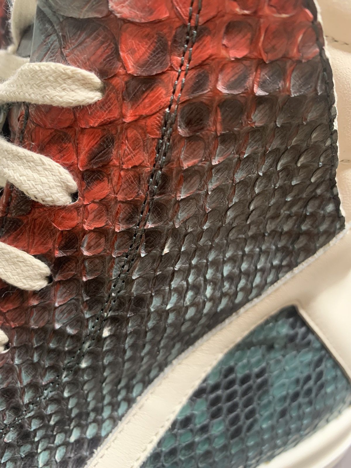 Rick Owens RARE PYTHON LEATHER GEOBASKETS!!! EU44 Size US 11 / EU 44 - 4 Thumbnail