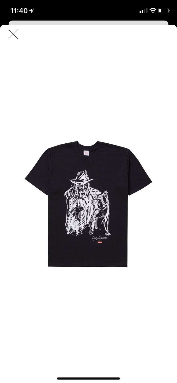 Scribble Portrait Tee Supreme Ｌ-