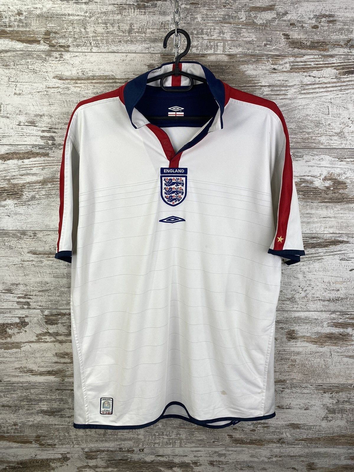 Umbro Mens Vintage Umbro England National Team Soccer Jersey tee Size US L / EU 52-54 / 3 - 2 Thumbnail