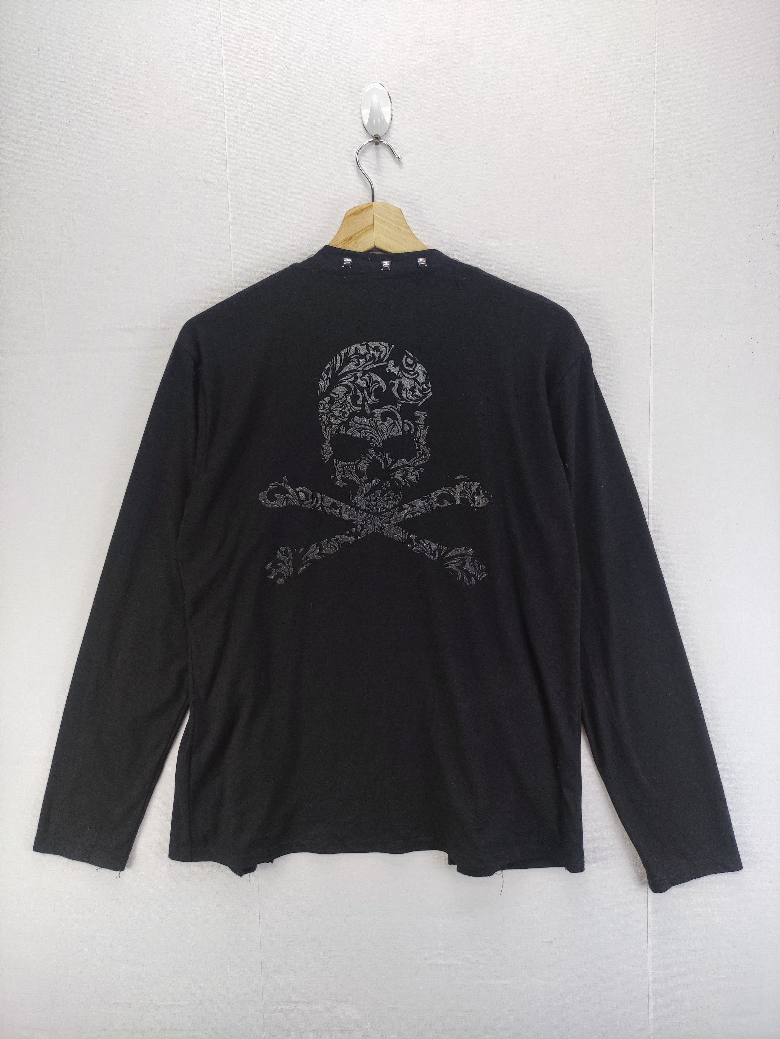 Japanese Brand Vintage Cardigan Sweater By Growth Skull Logo Back Size M / US 6-8 / IT 42-44 - 1 Thumbnail