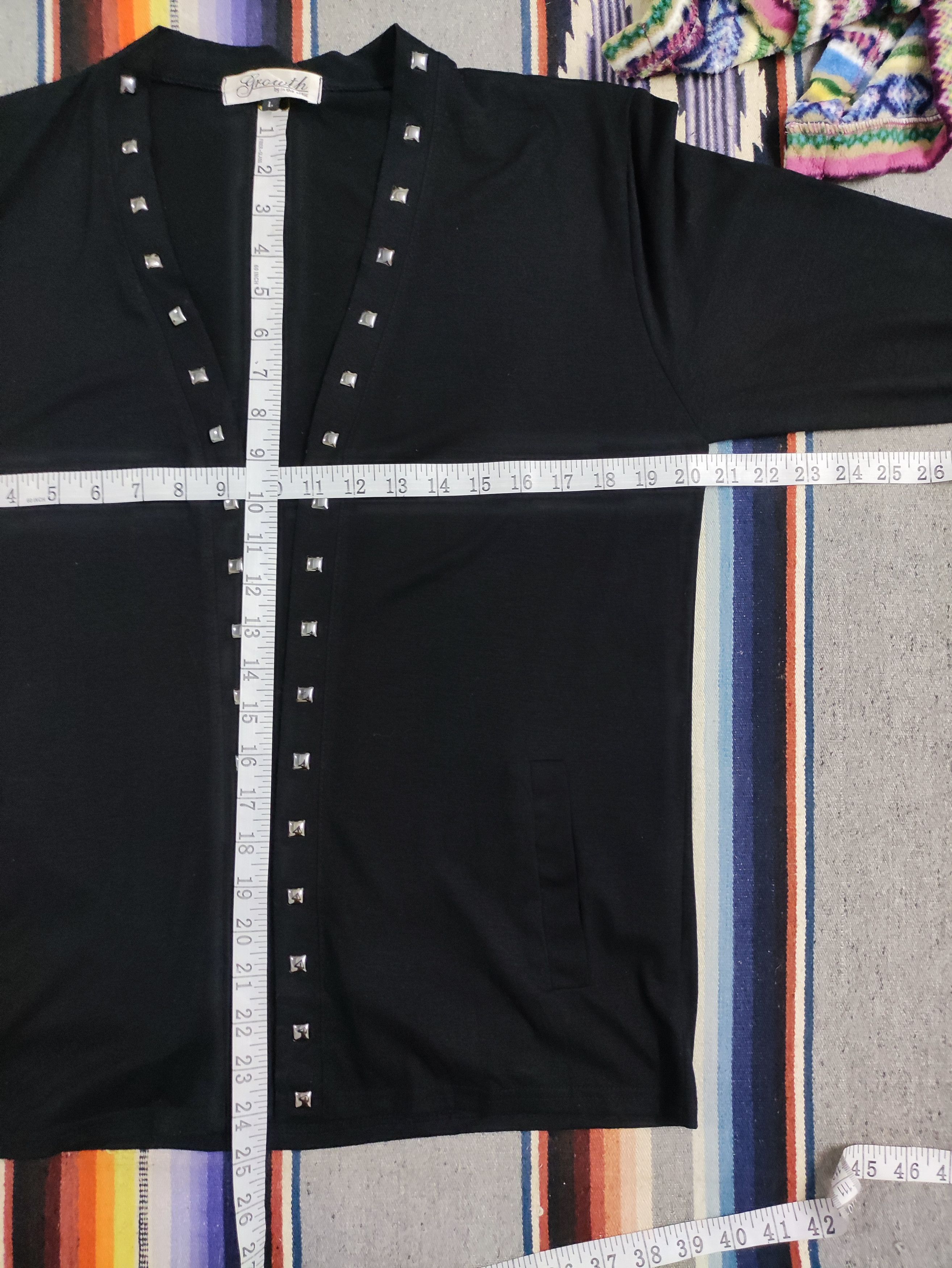 Japanese Brand Vintage Cardigan Sweater By Growth Skull Logo Back Size M / US 6-8 / IT 42-44 - 9 Thumbnail