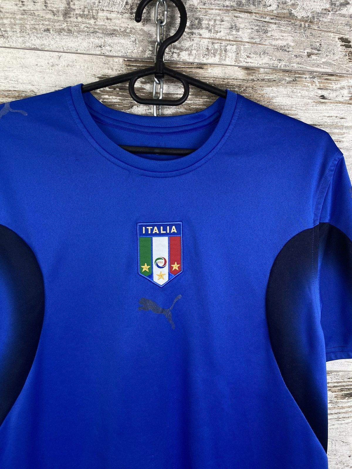 Puma × Vintage Mens Vintage Puma Italia Soccer Jersey T-shirt tee Italy Size US M / EU 48-50 / 2 - 2 Thumbnail