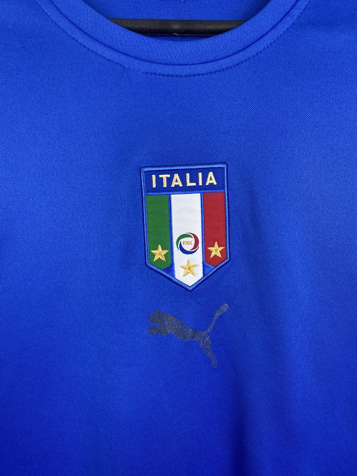 Puma × Vintage Mens Vintage Puma Italia Soccer Jersey T-shirt tee Italy Size US M / EU 48-50 / 2 - 4 Thumbnail