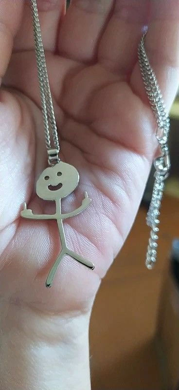 Jewelry Simple Middle Finger Pendant Necklace Size ONE SIZE - 1 Thumbnail