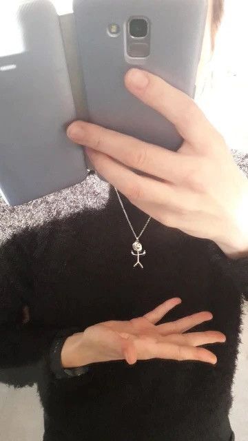 Jewelry Simple Middle Finger Pendant Necklace Size ONE SIZE - 3 Thumbnail