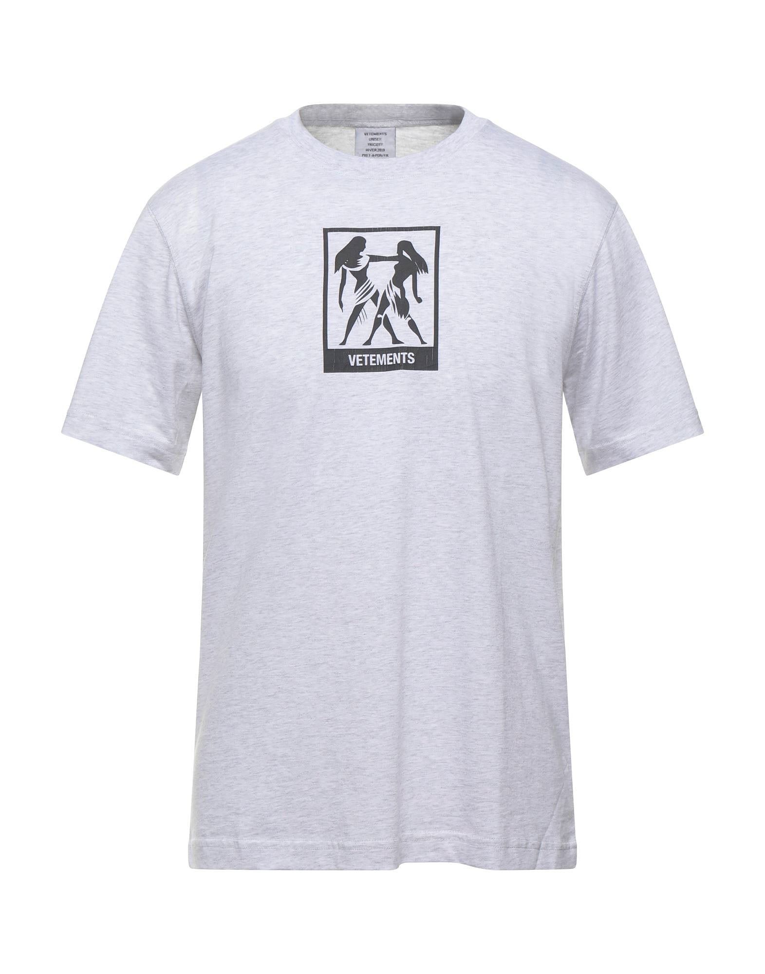 Image of Vetements T-Shirts In Light Grey, Men's (Size XS)