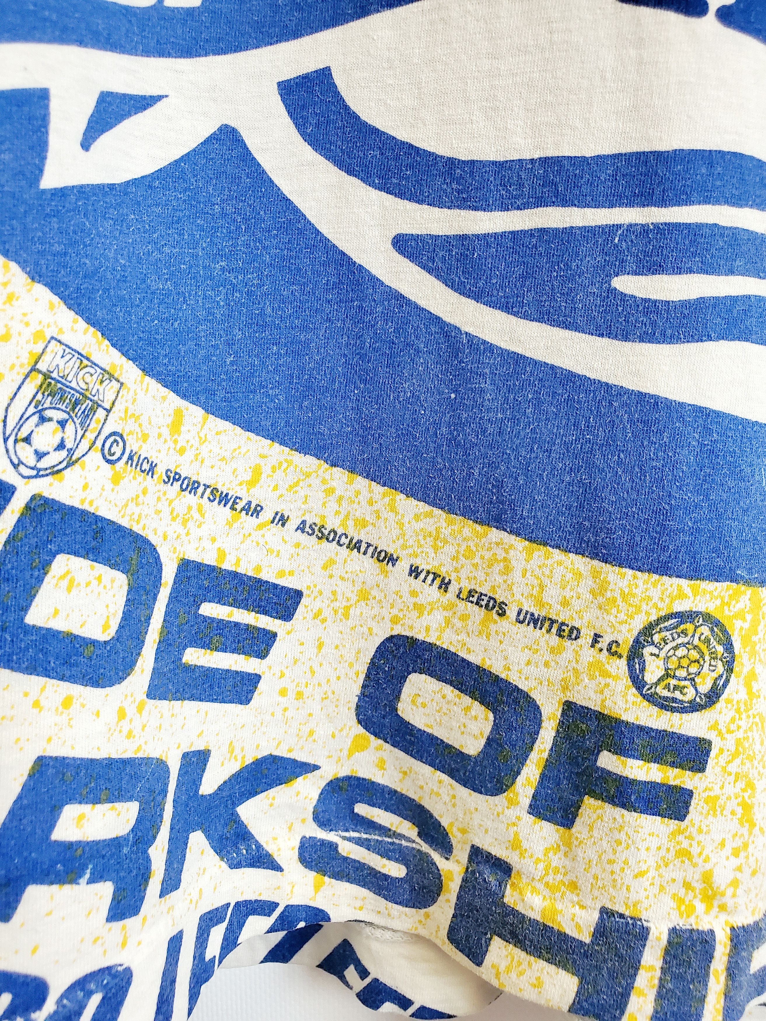 Vintage RARE leeds united Vintage 90 T-Shirt Size US XL / EU 56 / 4 - 3 Thumbnail