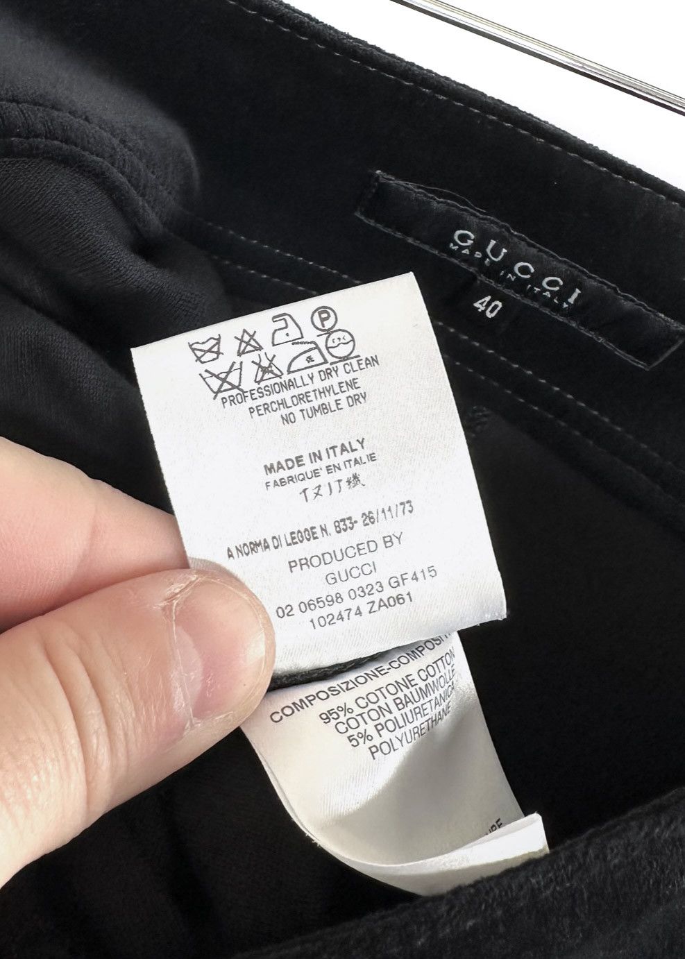 Gucci Gucci Black Velvet A-Line Skirt Size 27" / US 4 / IT 40 - 7 Thumbnail