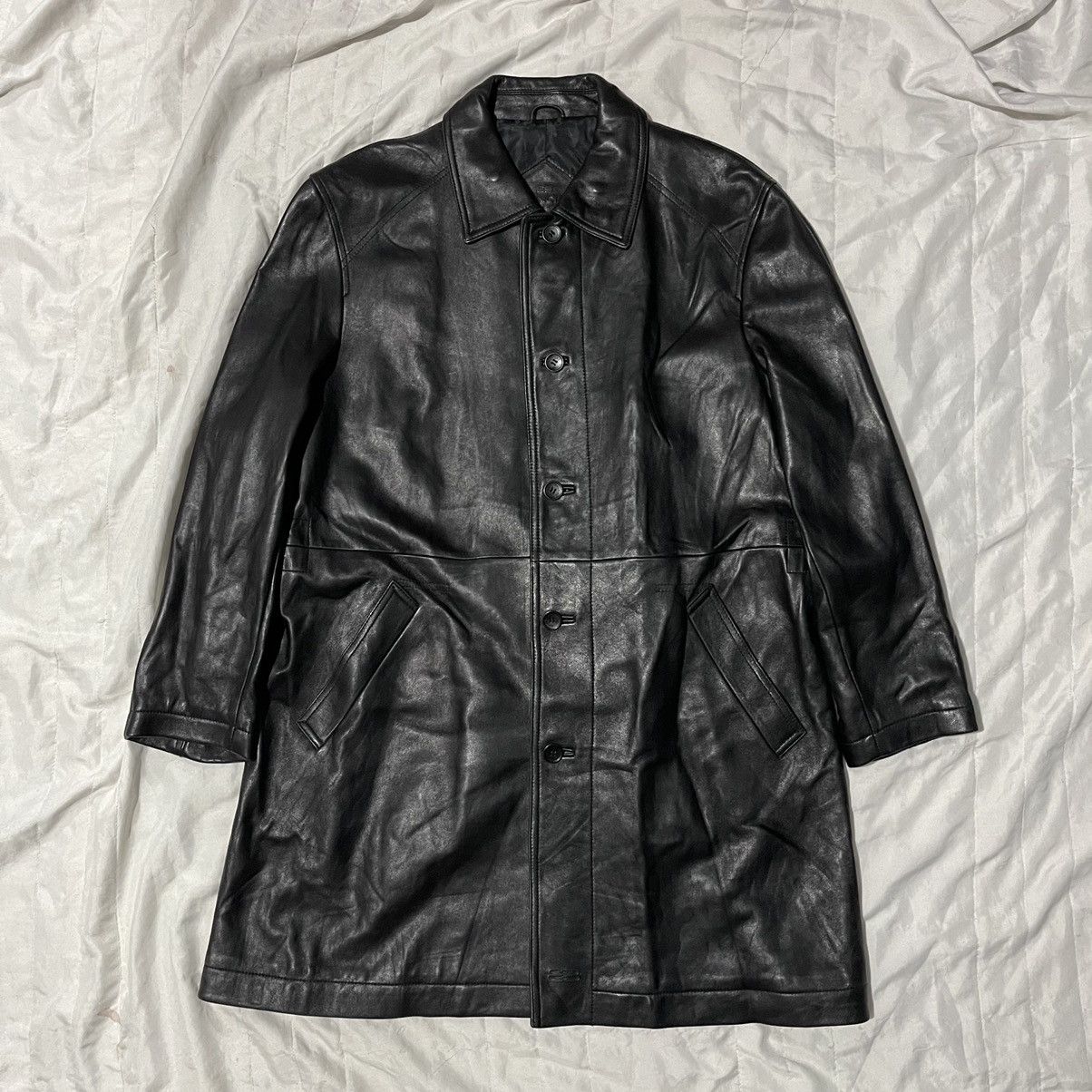 Pre-owned Balenciaga Baleciaga Leather Coat ‘nicholas Ghesquirre Era In Black