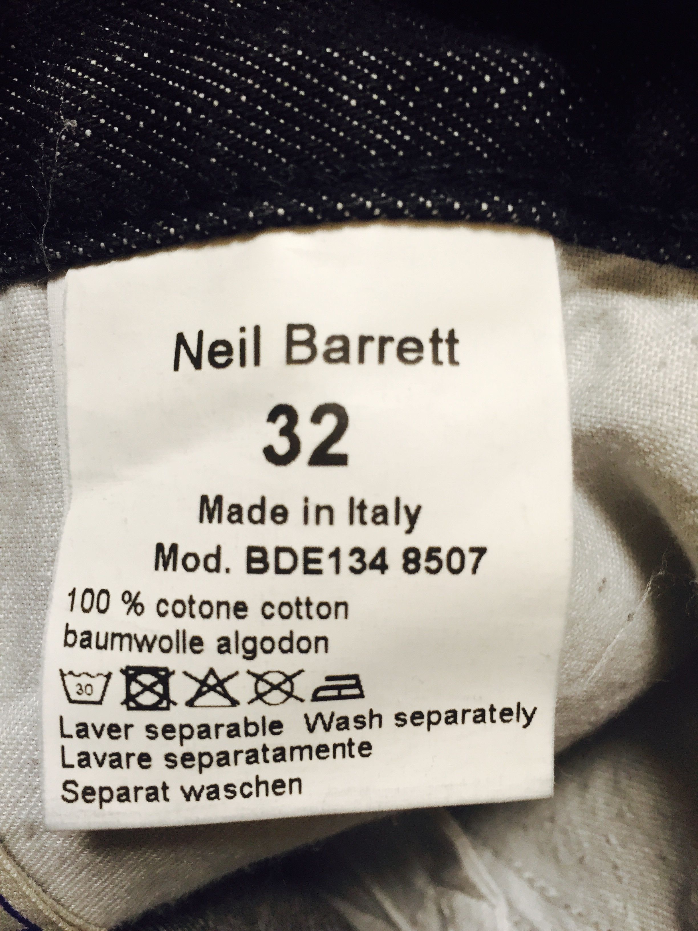 Neil Barrett SILVER LUSTER WAX COATED BLACK DENIM Size US 32 / EU 48 - 6 Thumbnail