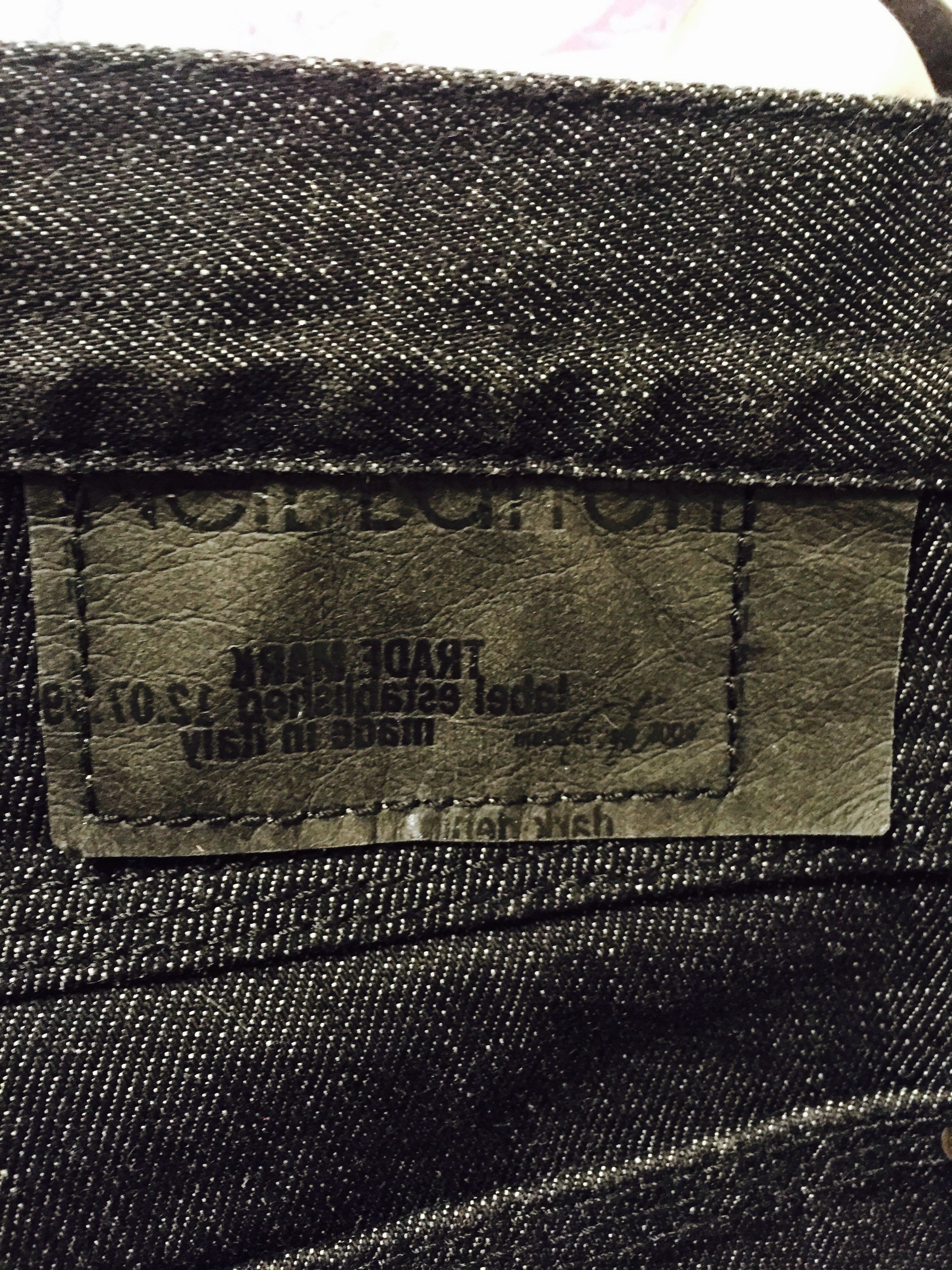 Neil Barrett SILVER LUSTER WAX COATED BLACK DENIM | Grailed