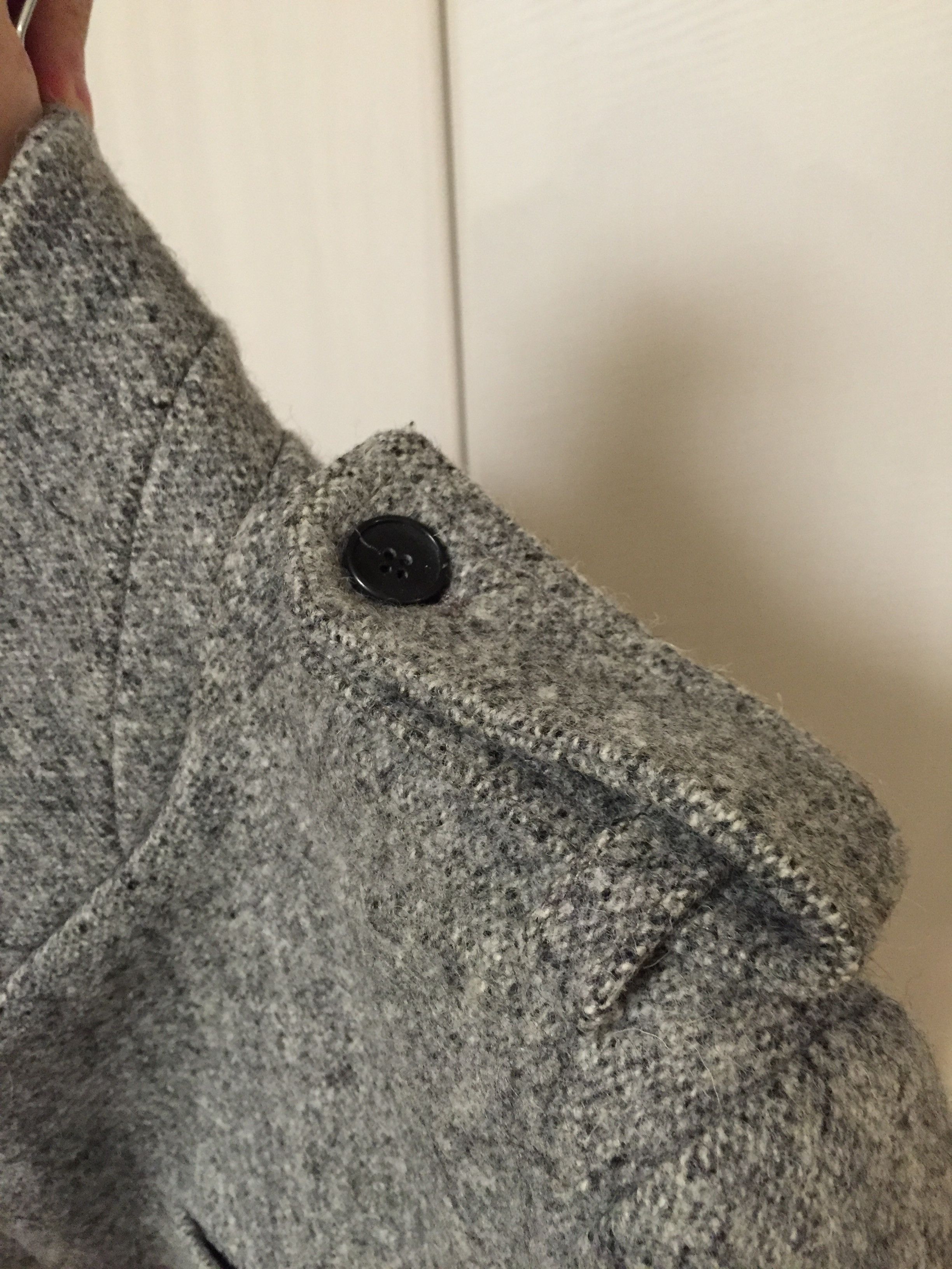 April 77 MILITARY OFFICER OVERCOAT IN MARBLE GREY WOOL Size US M / EU 48-50 / 2 - 5 Thumbnail