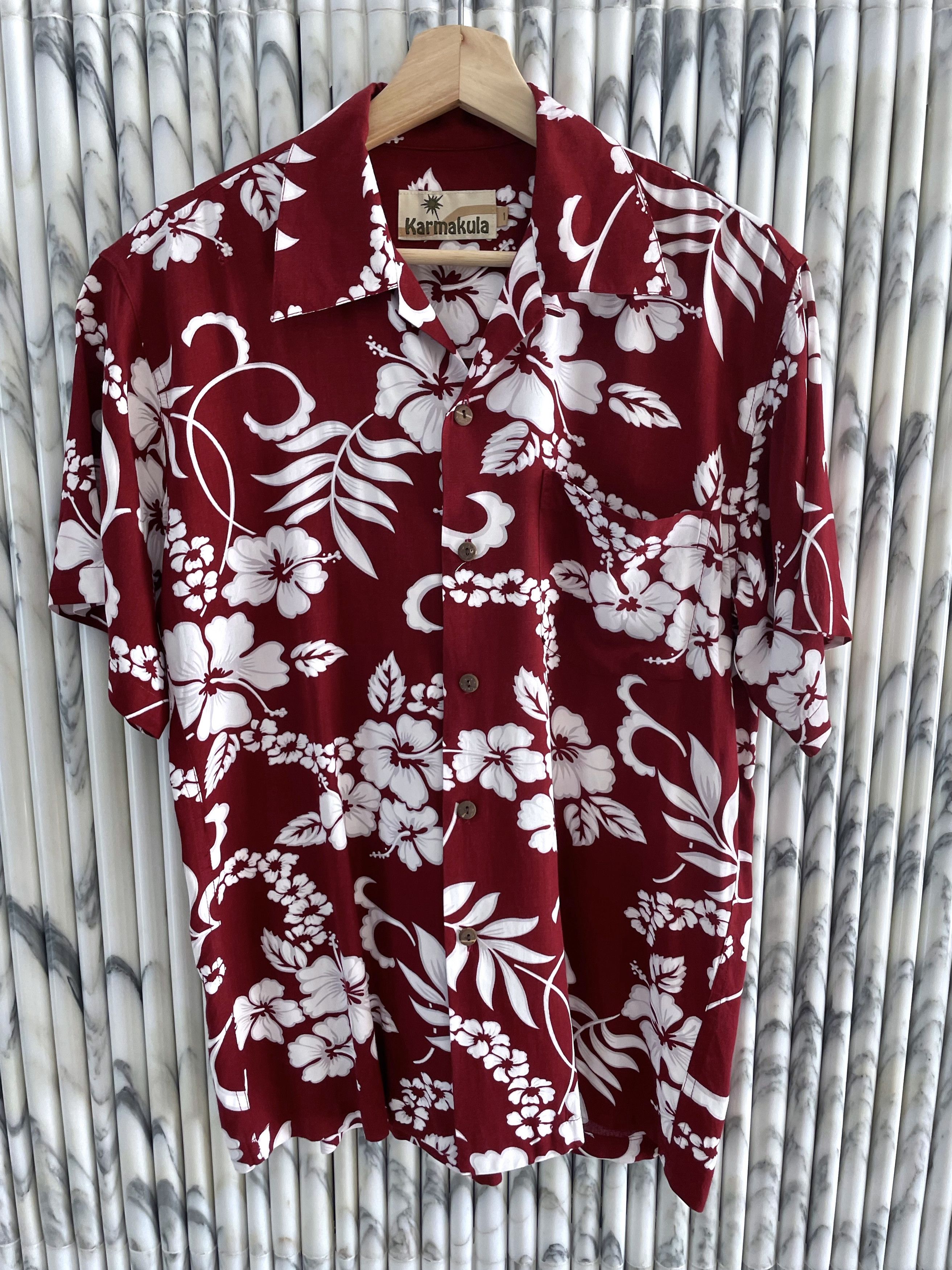 Vintage FLORAL PRINT RAYON VISCOSE CAMP COLLAR ALOHA HAWAIIAN SHIRT Size US M / EU 48-50 / 2 - 1 Thumbnail
