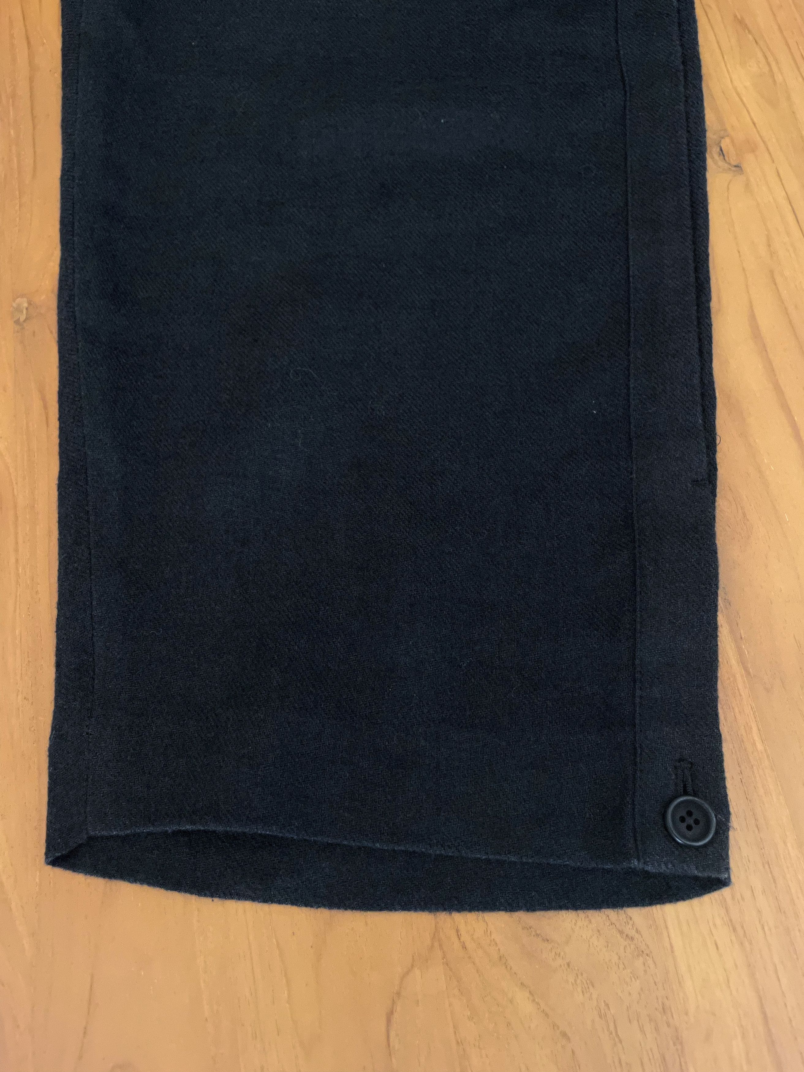 Yohji Yamamoto SLOUCHY HAKAMA WIDE LEG BLACK LINEN TROUSERS Size US 34 / EU 50 - 8 Thumbnail