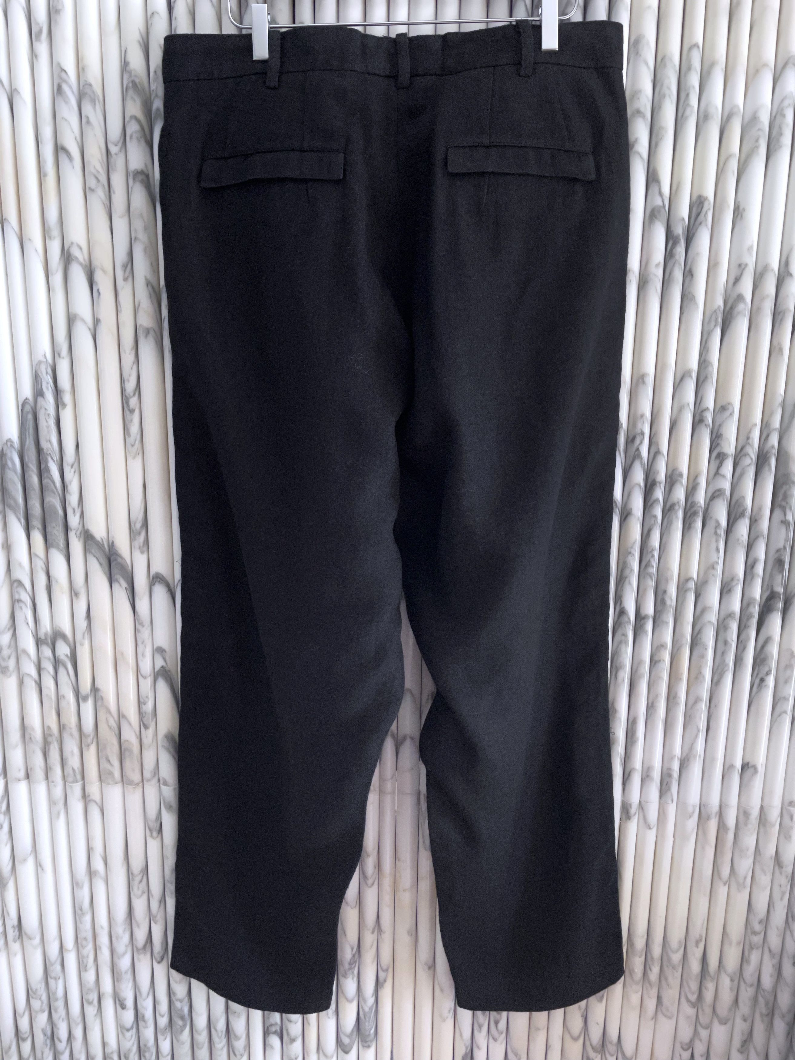Yohji Yamamoto SLOUCHY HAKAMA WIDE LEG BLACK LINEN TROUSERS Size US 34 / EU 50 - 6 Thumbnail
