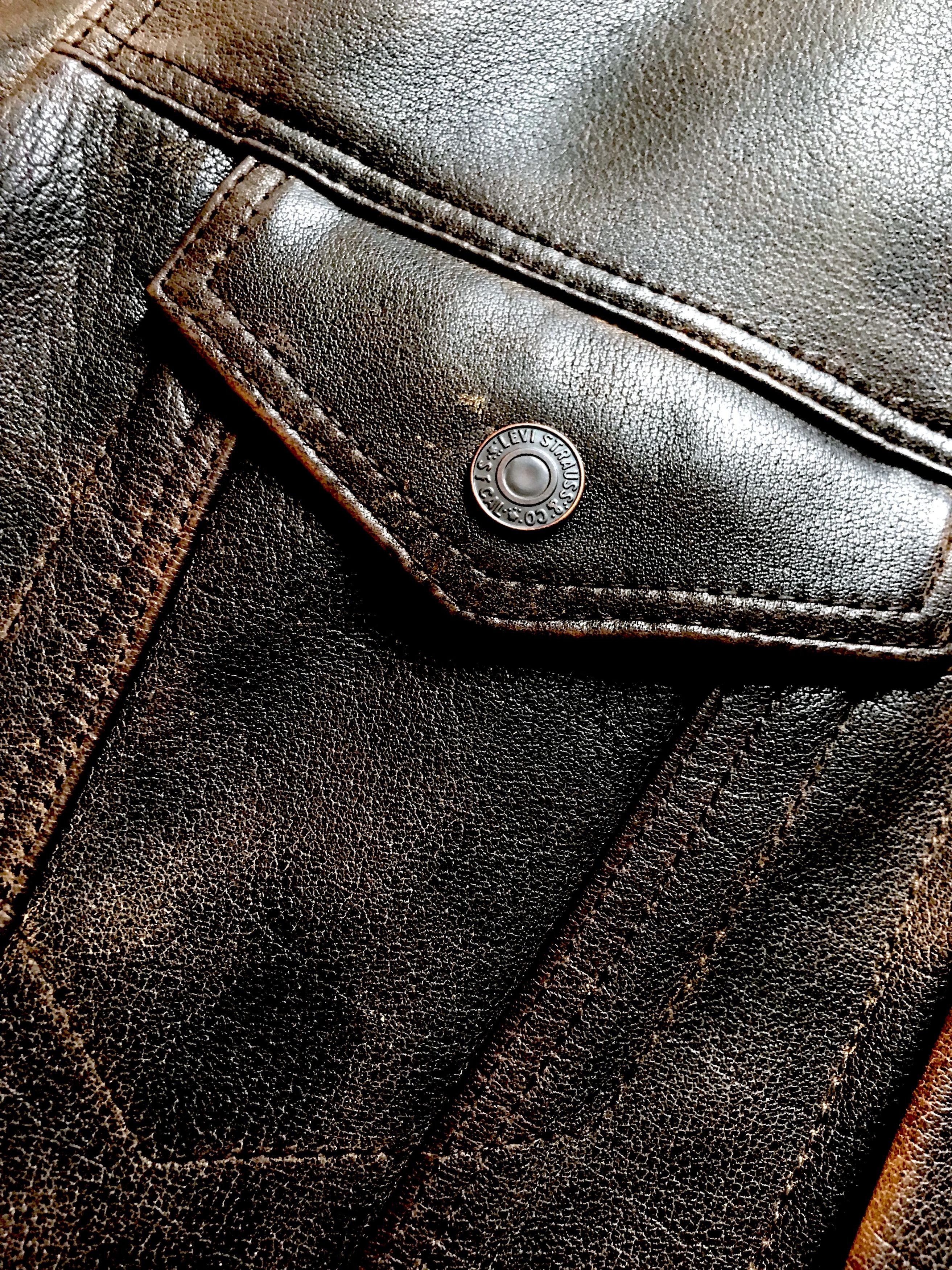 Levi's BNWT DISTRESSED BUFFALO LEATHER TYPE 3 TRUCKER JACKET Size US M / EU 48-50 / 2 - 8 Thumbnail