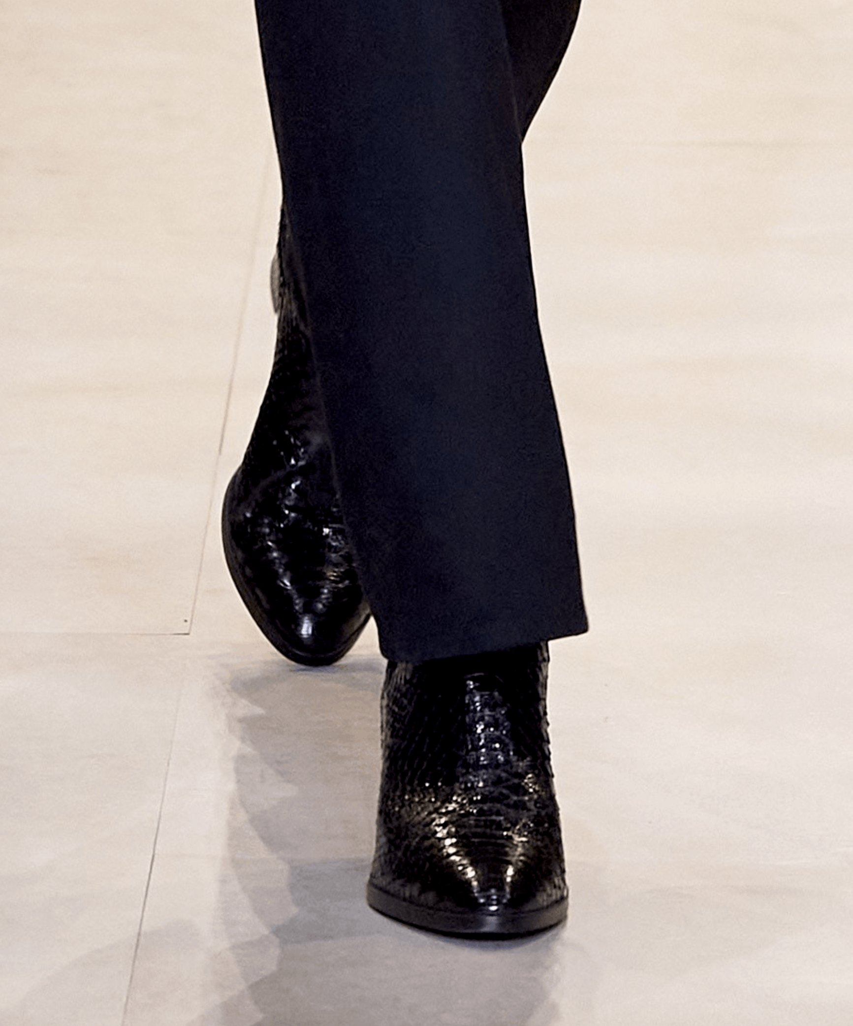 Celine × Hedi Slimane *GRAIL* AW20 BRAND NEW SHINY PYTHON LEATHER PAGES BOOTS Size US 12 / EU 45 - 21 Thumbnail