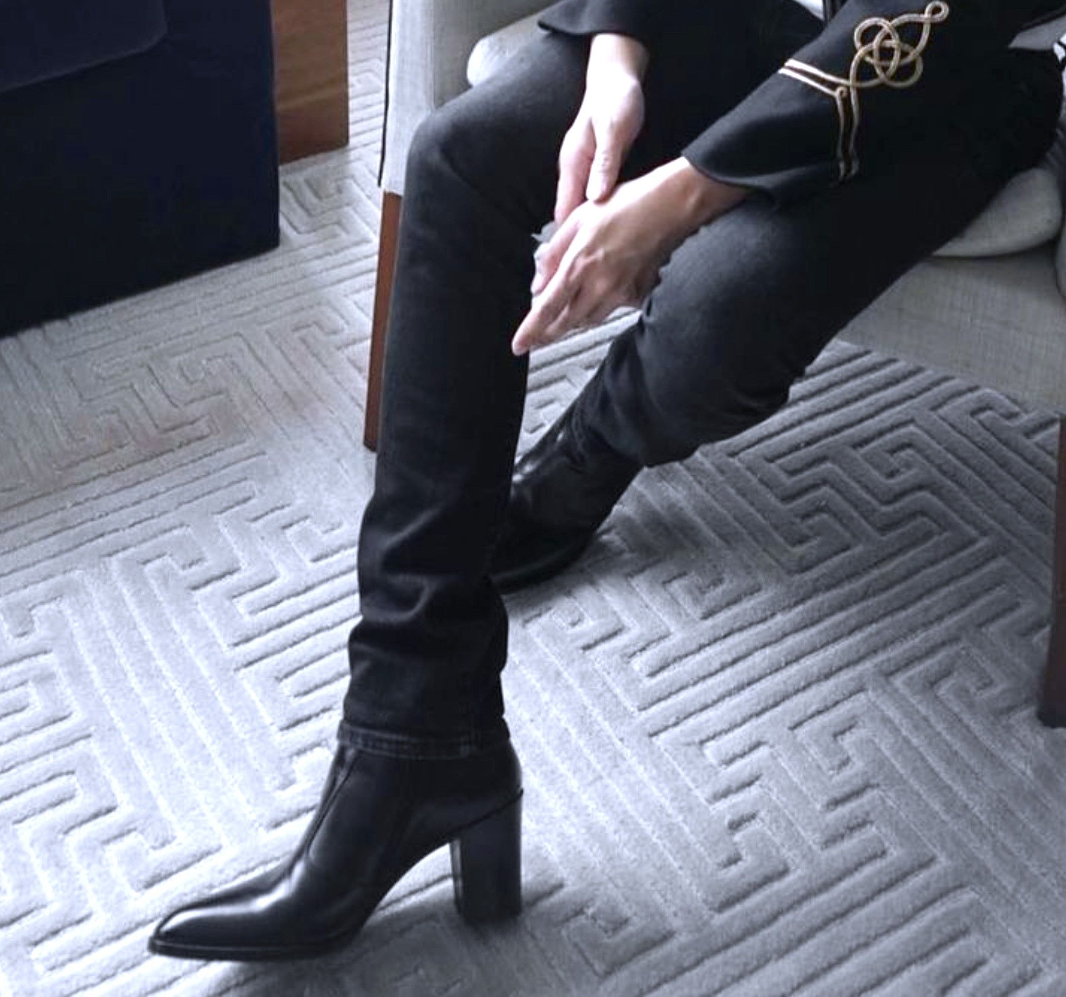 Celine × Hedi Slimane *GRAIL* AW20 BRAND NEW SHINY PYTHON LEATHER PAGES BOOTS Size US 12 / EU 45 - 24 Thumbnail