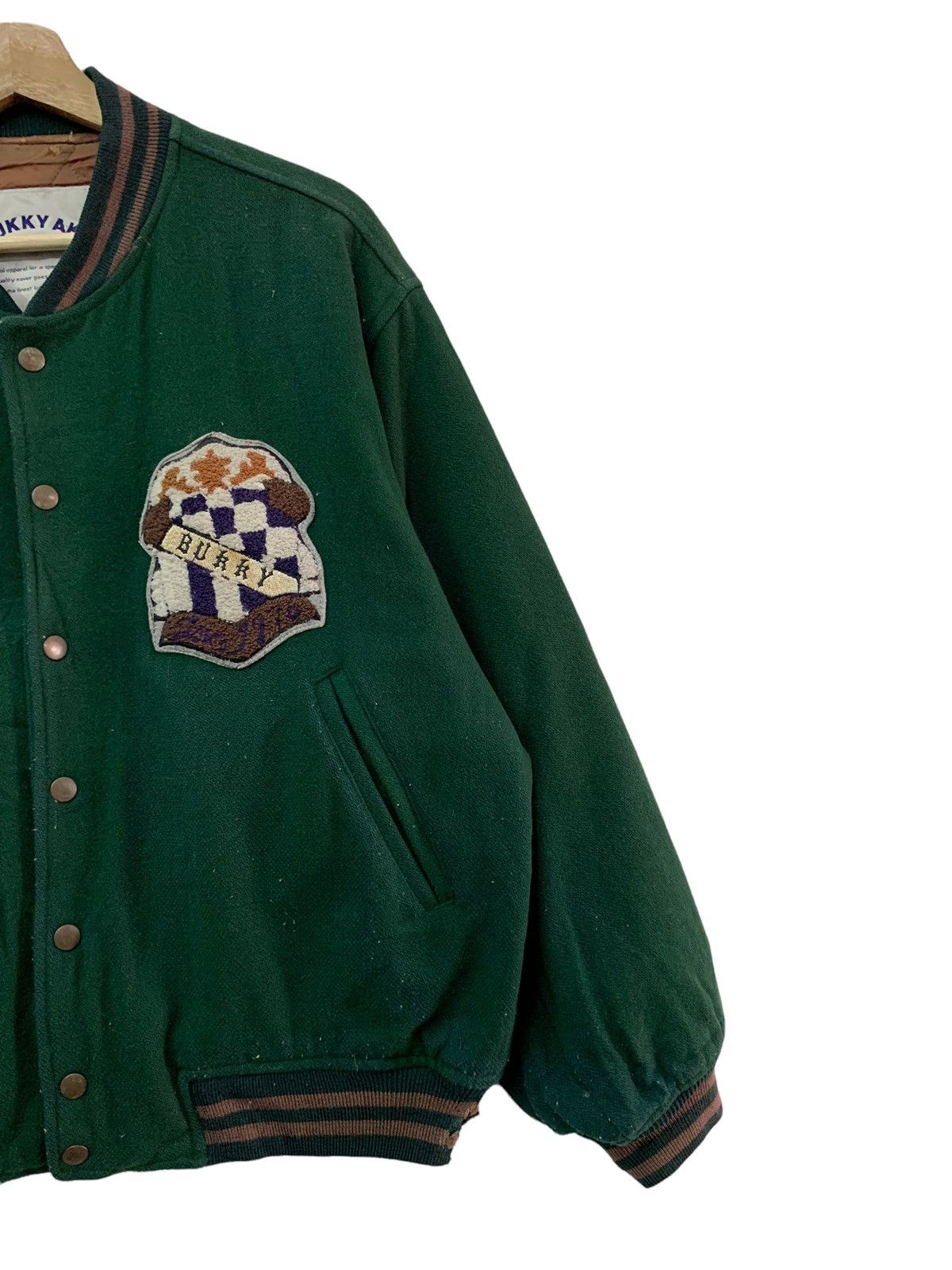 Japanese Brand × Vintage 🔥VTG BUKKI AKI WOOL VARSITY JACKETS Size US L / EU 52-54 / 3 - 7 Thumbnail