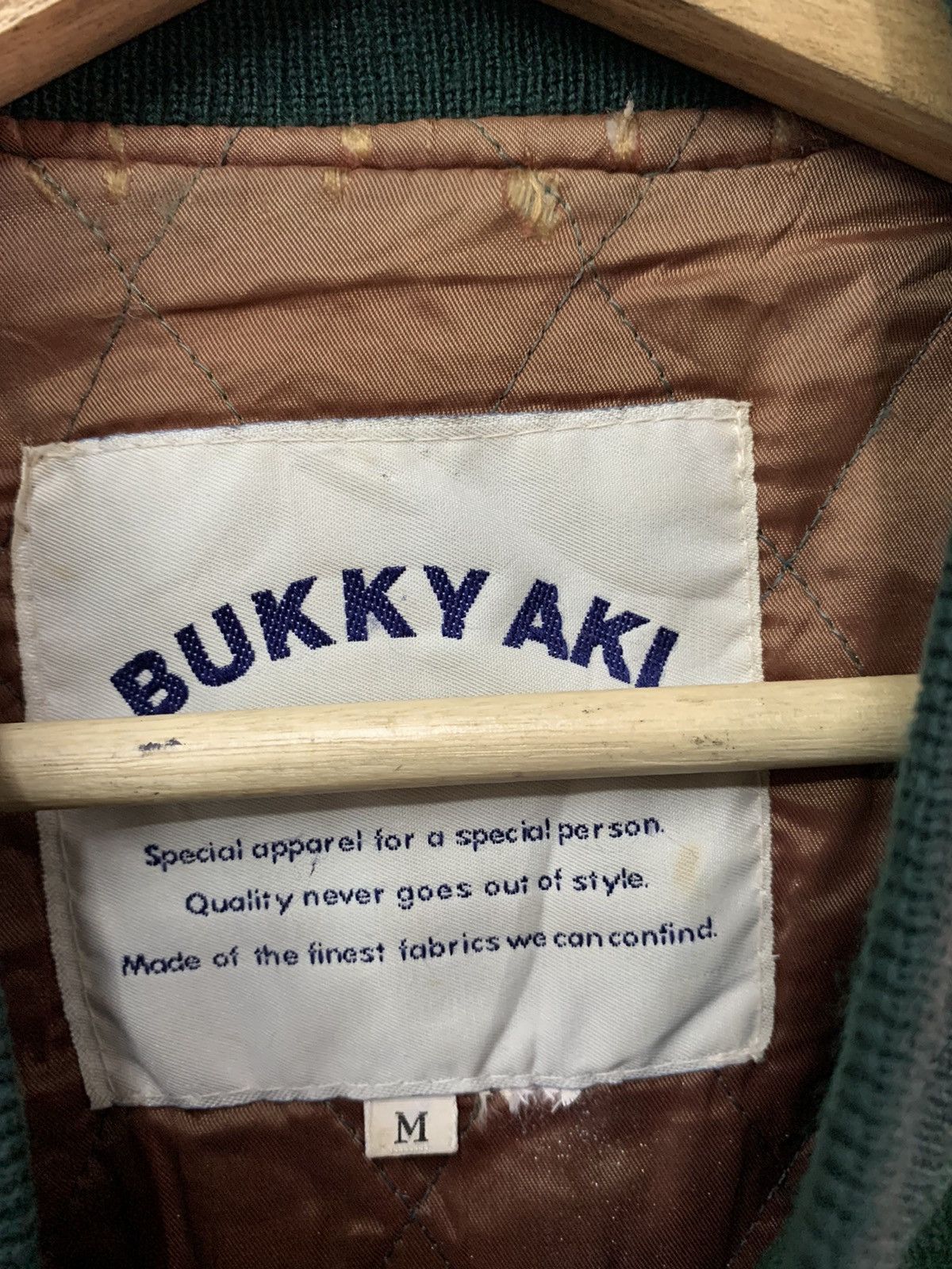 Japanese Brand × Vintage 🔥VTG BUKKI AKI WOOL VARSITY JACKETS Size US L / EU 52-54 / 3 - 11 Thumbnail