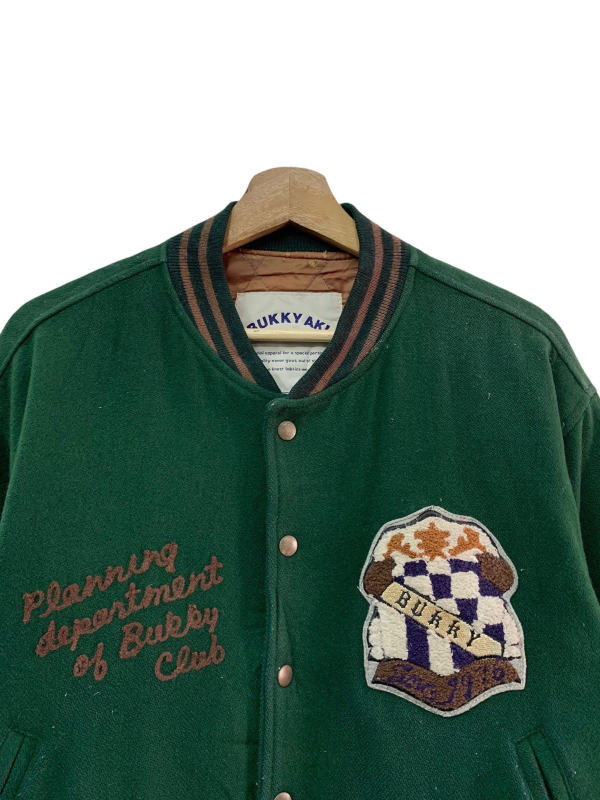 Japanese Brand × Vintage 🔥VTG BUKKI AKI WOOL VARSITY JACKETS Size US L / EU 52-54 / 3 - 8 Thumbnail