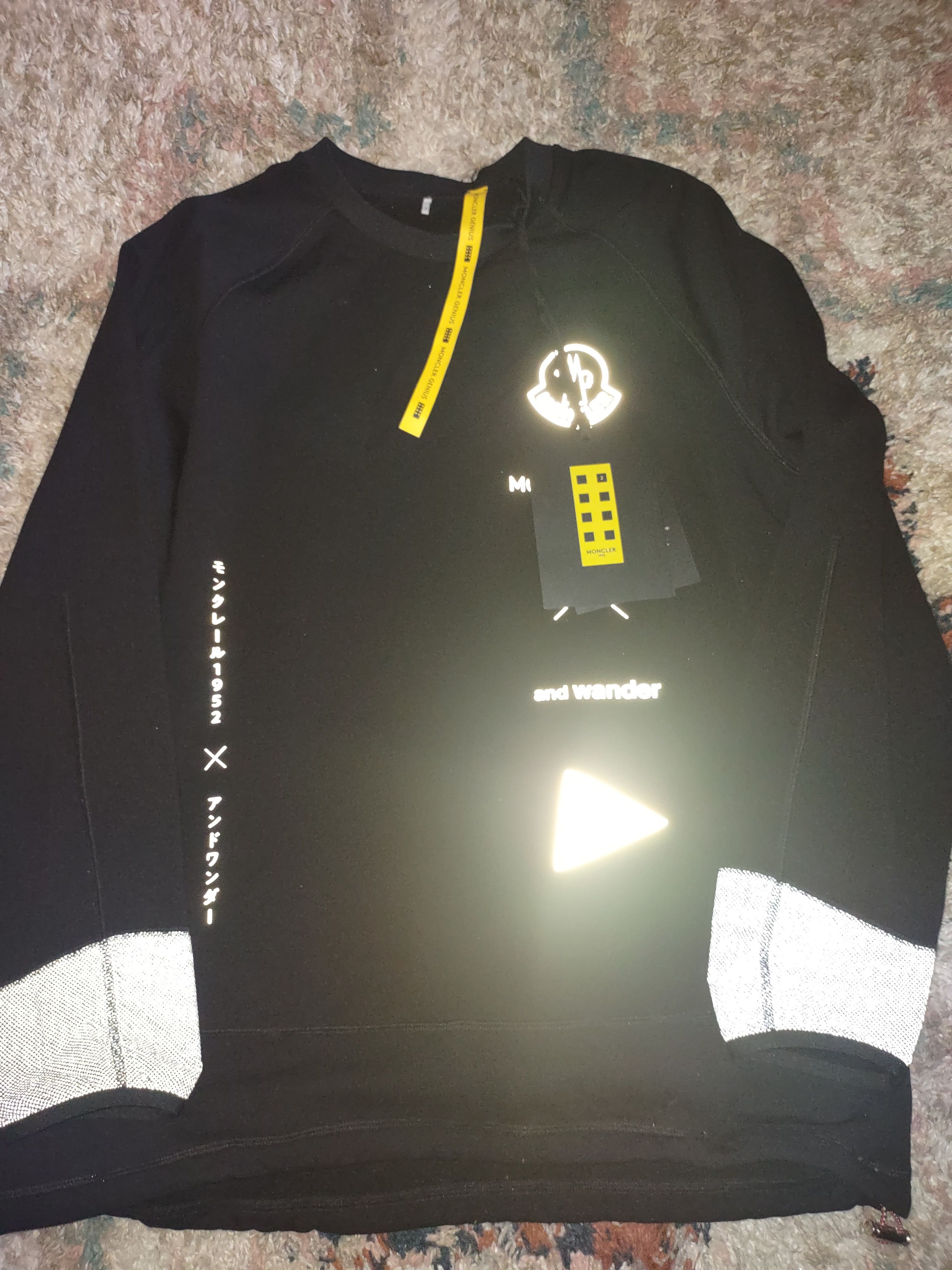 And Wander 2 Moncler 1952 x And Wander Reflective Logo Sweatshirt Size US XXL / EU 58 / 5 - 9 Thumbnail