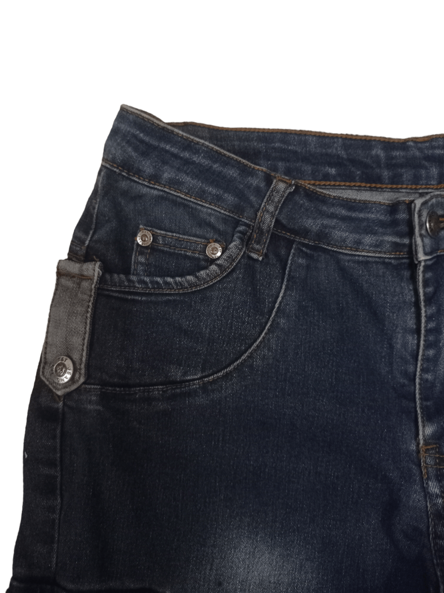 Japanese Brand Vintage Japanese T&T Blue Wash Flare Cargo Denim Pants Size US 28 / EU 44 - 4 Thumbnail