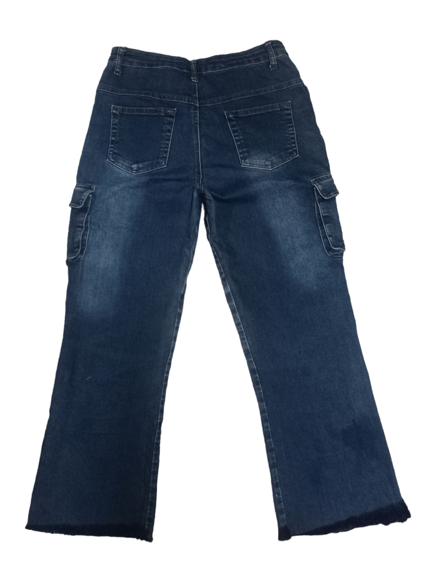 Japanese Brand Vintage Japanese T&T Blue Wash Flare Cargo Denim Pants Size US 28 / EU 44 - 2 Thumbnail
