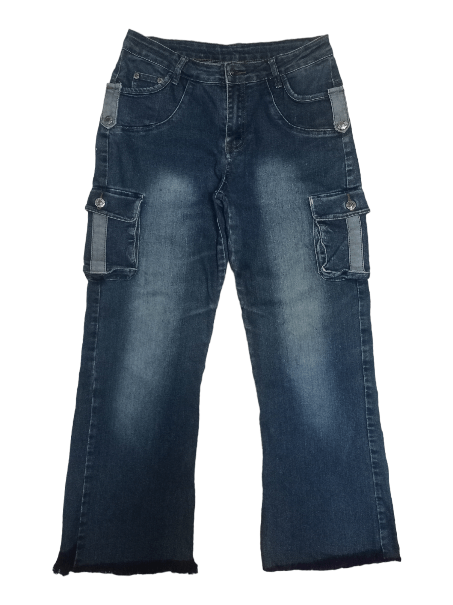 Japanese Brand Vintage Japanese T&T Blue Wash Flare Cargo Denim Pants Size US 28 / EU 44 - 1 Thumbnail