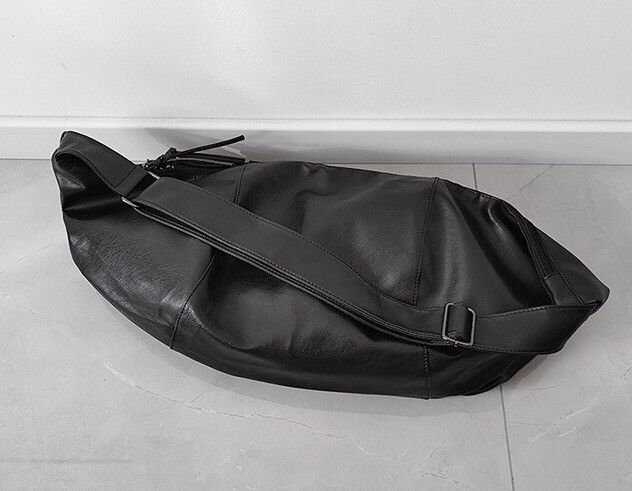 Vintage Oversized retro faux leather hobo bag messenger bag Size ONE SIZE - 5 Thumbnail