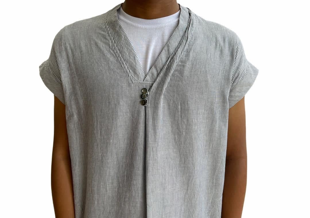 Issey Miyake Hickory Stripe Short Sleeve Plantation Size US M / EU 48-50 / 2 - 7 Thumbnail