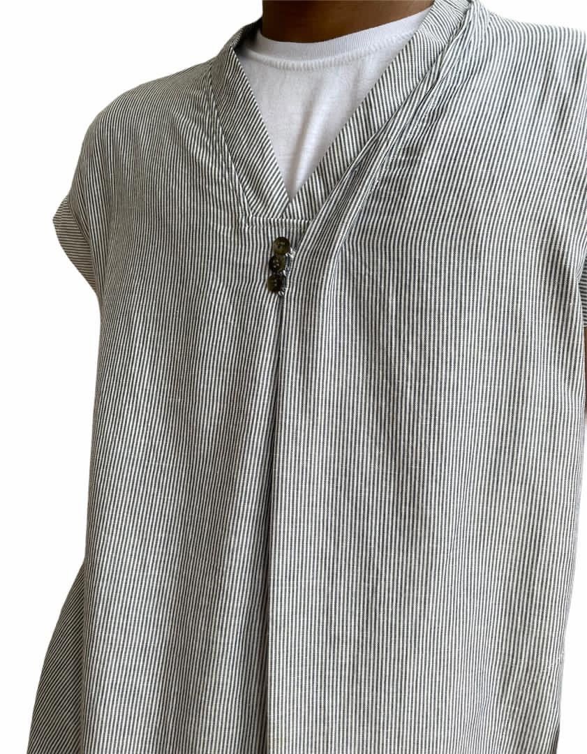 Issey Miyake Hickory Stripe Short Sleeve Plantation Size US M / EU 48-50 / 2 - 8 Thumbnail