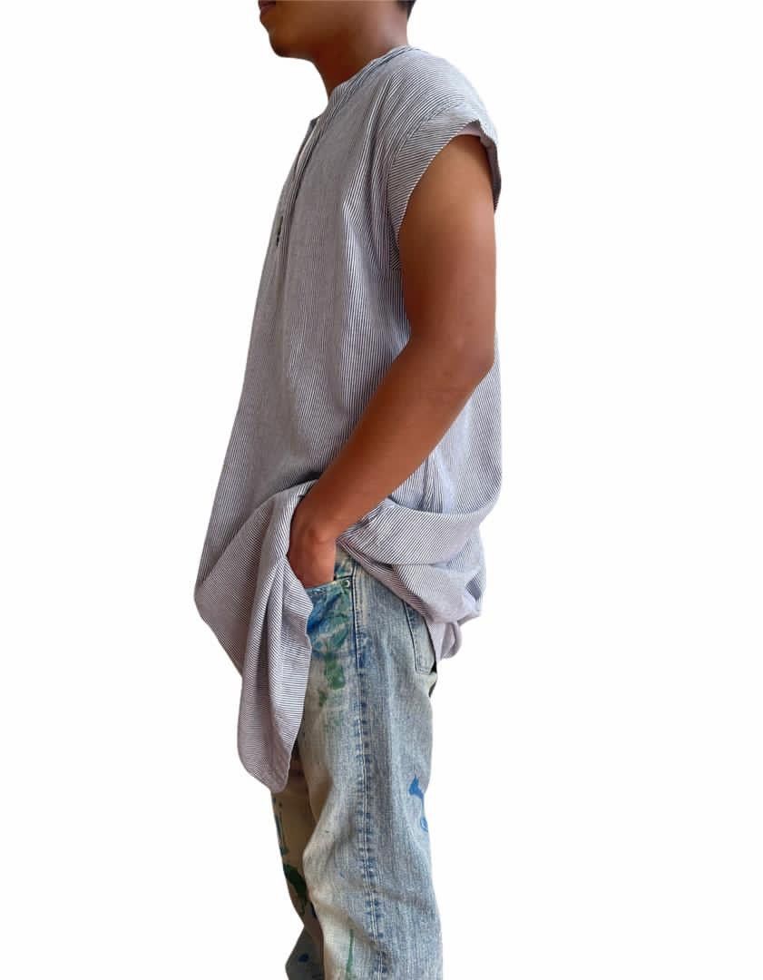 Issey Miyake Hickory Stripe Short Sleeve Plantation Size US M / EU 48-50 / 2 - 6 Thumbnail