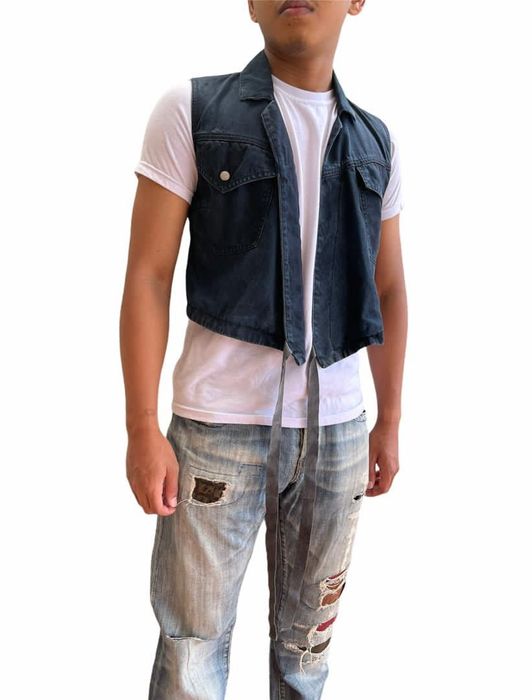 Maison Margiela MM6 ButtonLess Cropped Vest Jacket Italy | Grailed