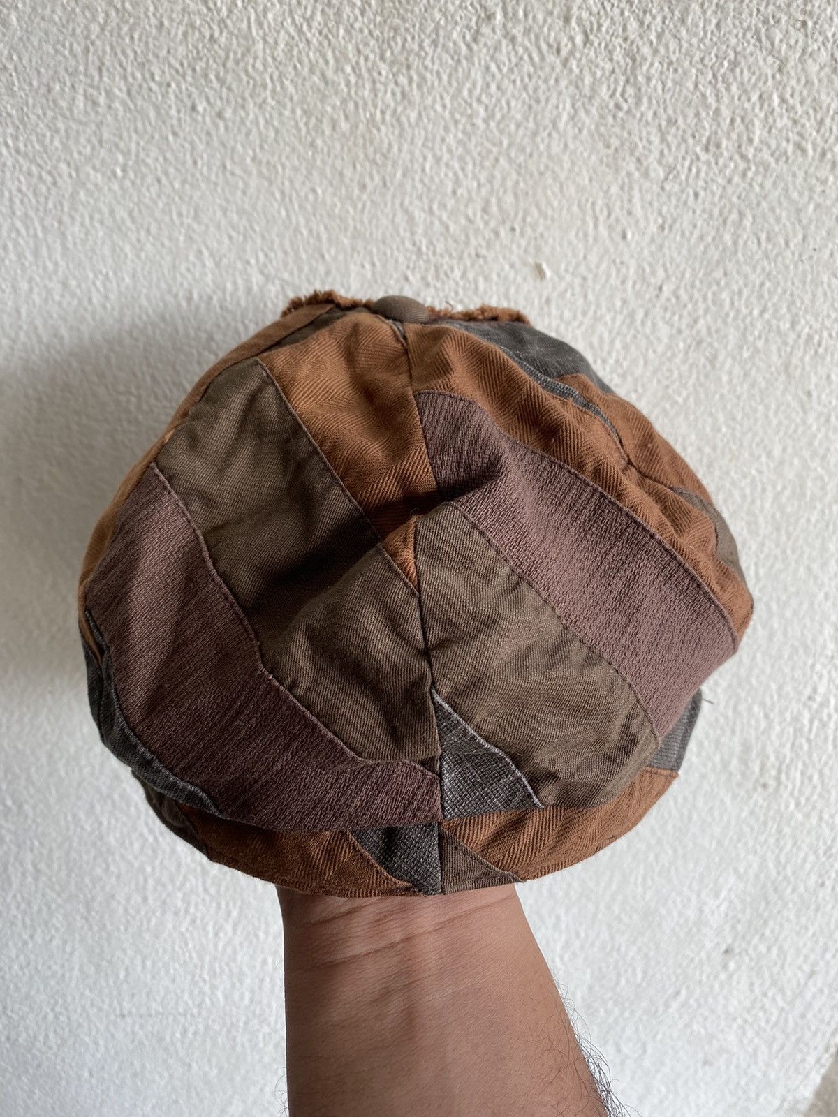 Japanese Brand Distress Patchwork Newsboy Hat Size ONE SIZE - 3 Thumbnail