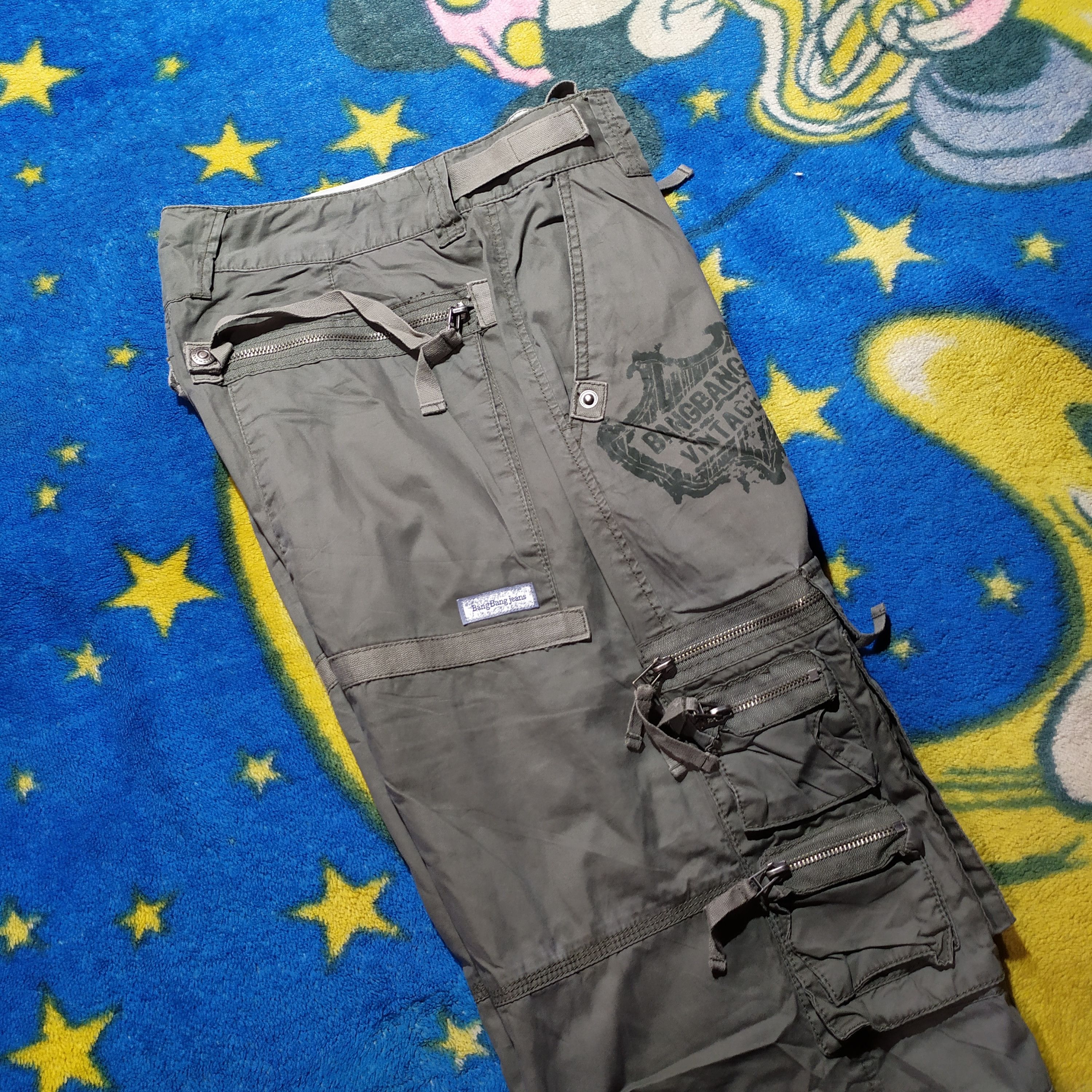 Japanese Brand 3D Multi Pocket Cargo Pants Bang Bang Size US 31 - 2 Thumbnail