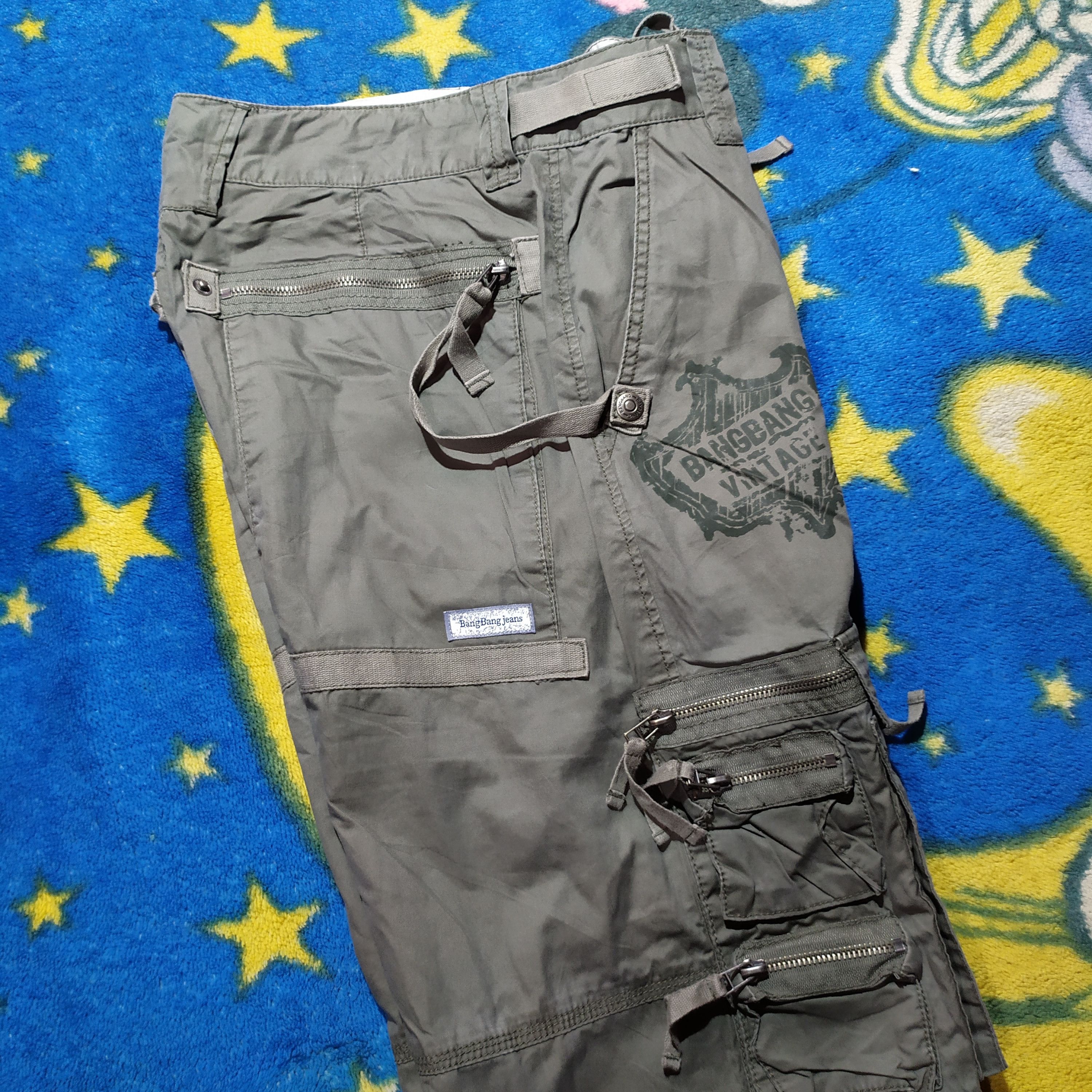 Japanese Brand 3D Multi Pocket Cargo Pants Bang Bang Size US 31 - 3 Thumbnail