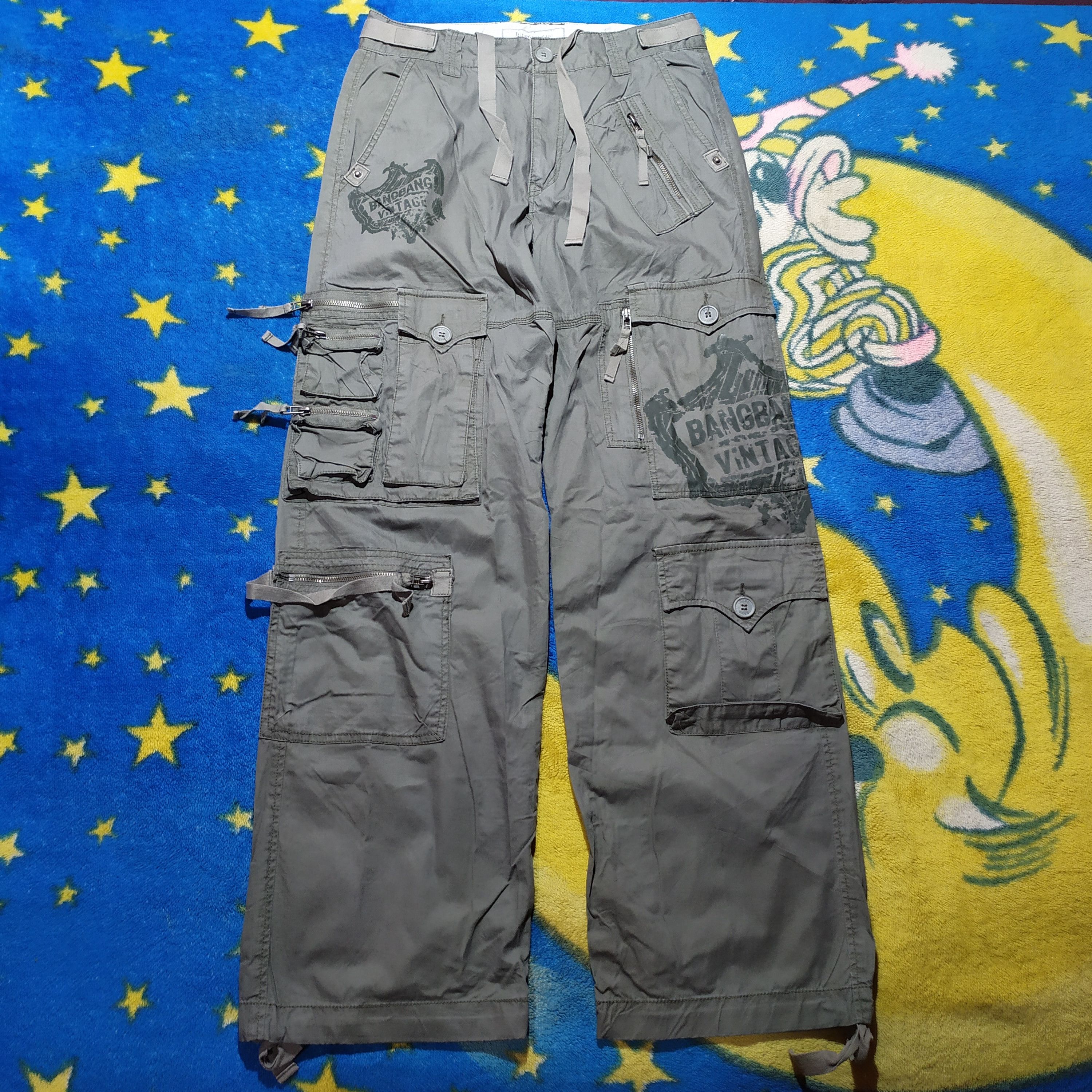 Japanese Brand 3D Multi Pocket Cargo Pants Bang Bang Size US 31 - 1 Thumbnail