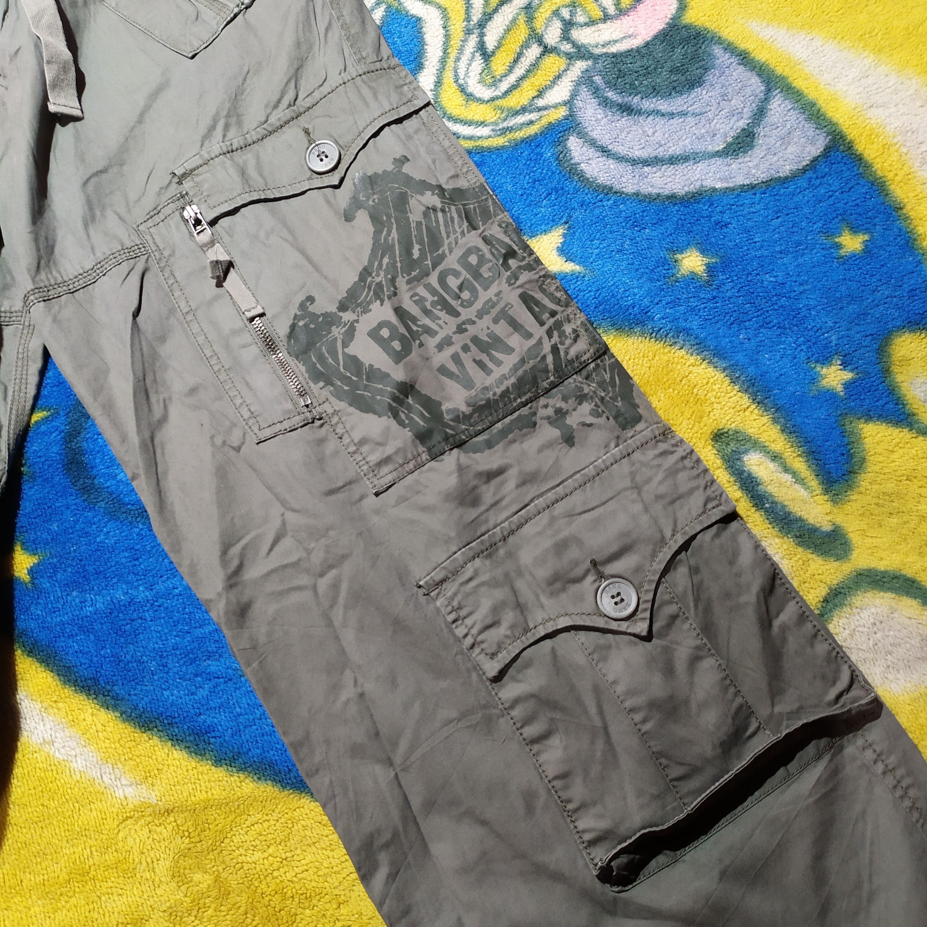 Japanese Brand 3D Multi Pocket Cargo Pants Bang Bang Size US 31 - 7 Thumbnail