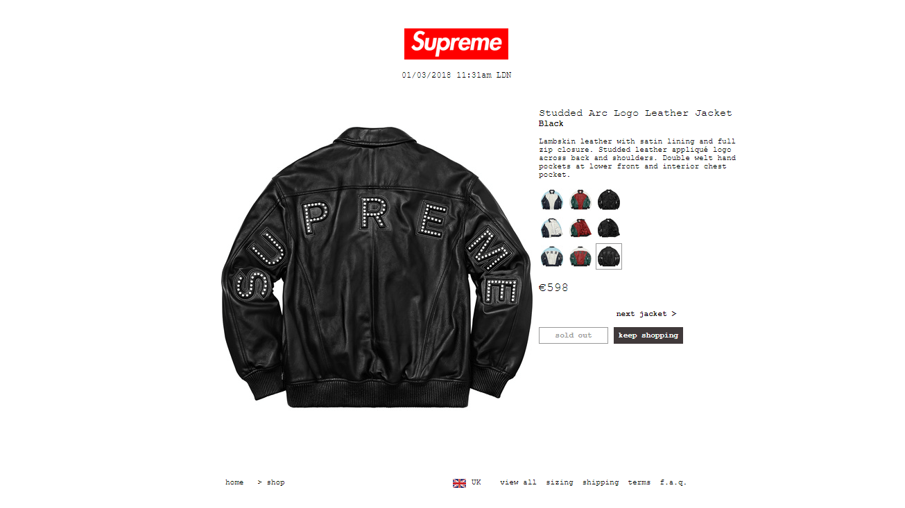 Supreme supreme leather arc logo jacket black Grailed