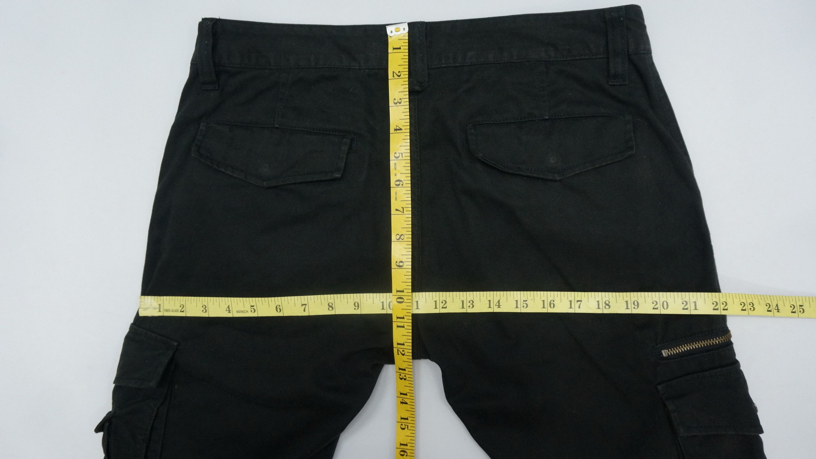 Japanese Brand Vtg ROOT THREE Low Rise Flare Leg Black Worn Cargo Pants Size US 32 / EU 48 - 18 Thumbnail