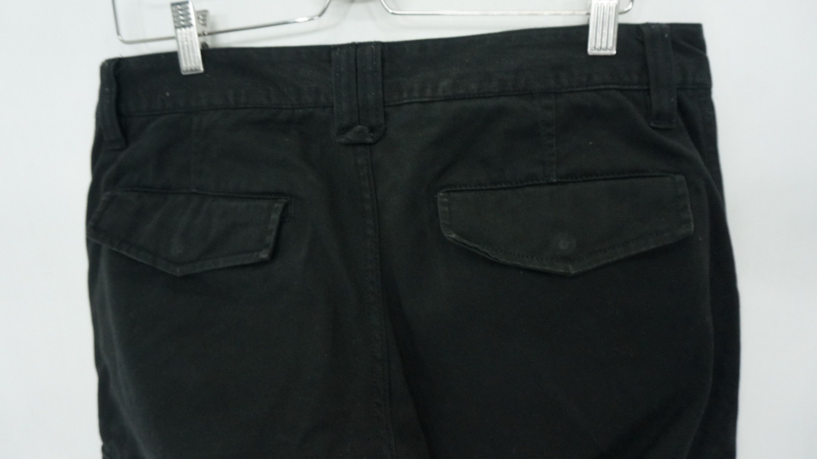 Japanese Brand Vtg ROOT THREE Low Rise Flare Leg Black Worn Cargo Pants Size US 32 / EU 48 - 9 Thumbnail