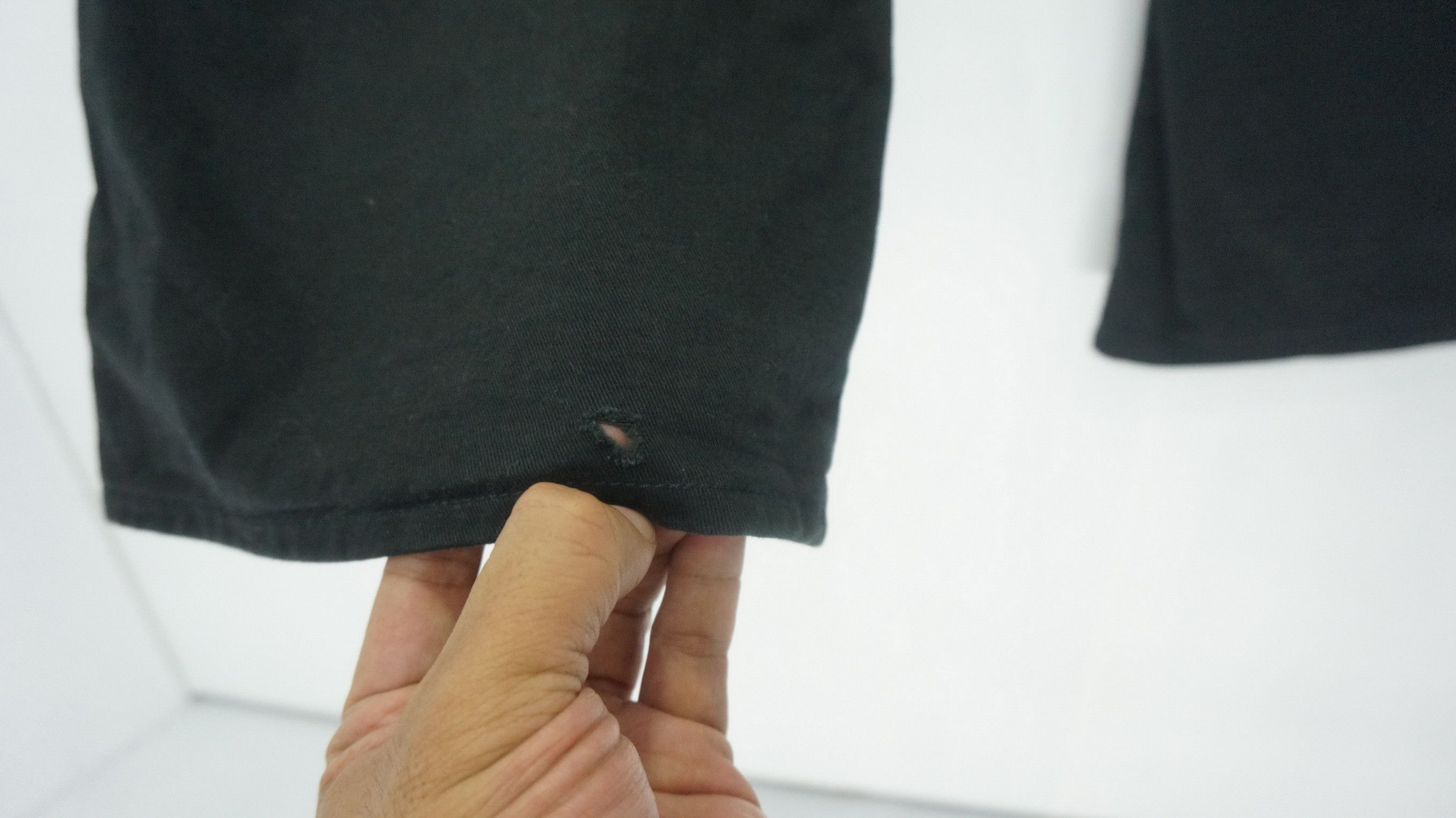 Japanese Brand Vtg ROOT THREE Low Rise Flare Leg Black Worn Cargo Pants Size US 32 / EU 48 - 10 Thumbnail