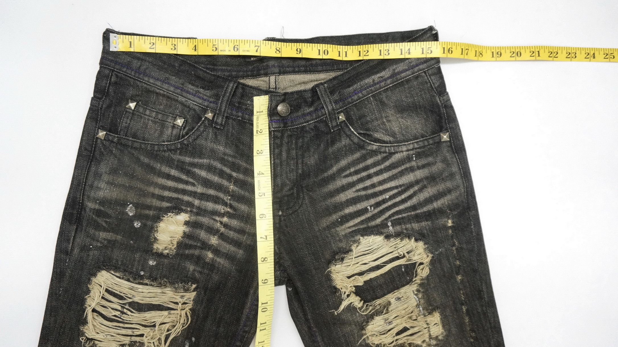 Vintage SickVtg🔥 Flare MIDAS Worn Distressed Lowrise Jeans Size US 30 / EU 46 - 12 Thumbnail