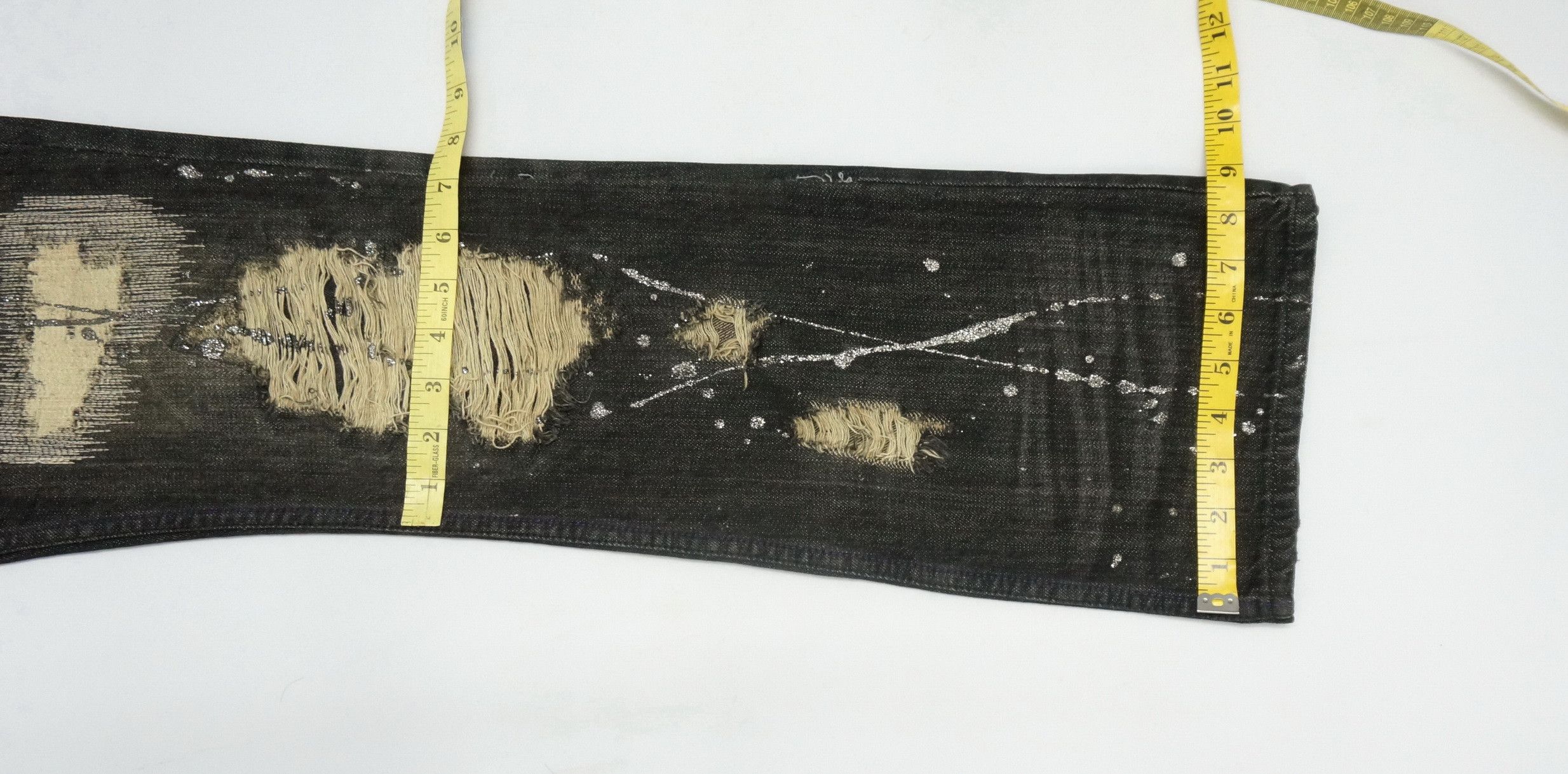 Vintage SickVtg🔥 Flare MIDAS Worn Distressed Lowrise Jeans Size US 30 / EU 46 - 15 Thumbnail