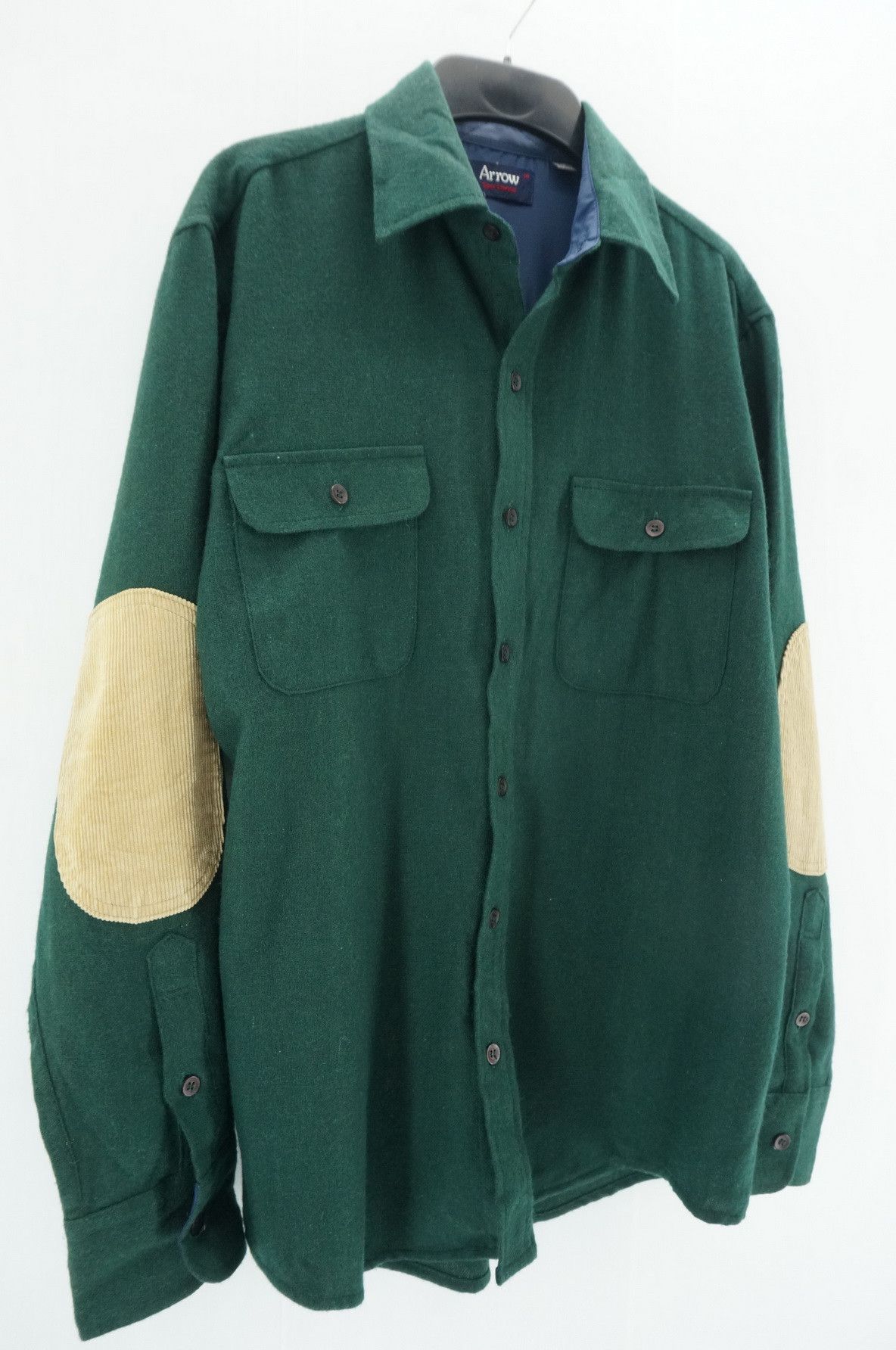 Arrow Vintage ARROW Dark Green Elbow Patch Wool T- Shirt Size US S / EU 44-46 / 1 - 3 Thumbnail