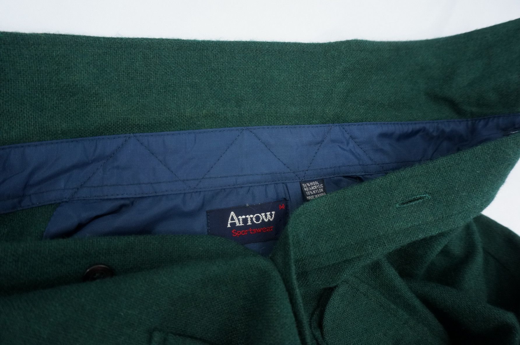 Arrow Vintage ARROW Dark Green Elbow Patch Wool T- Shirt Size US S / EU 44-46 / 1 - 10 Thumbnail